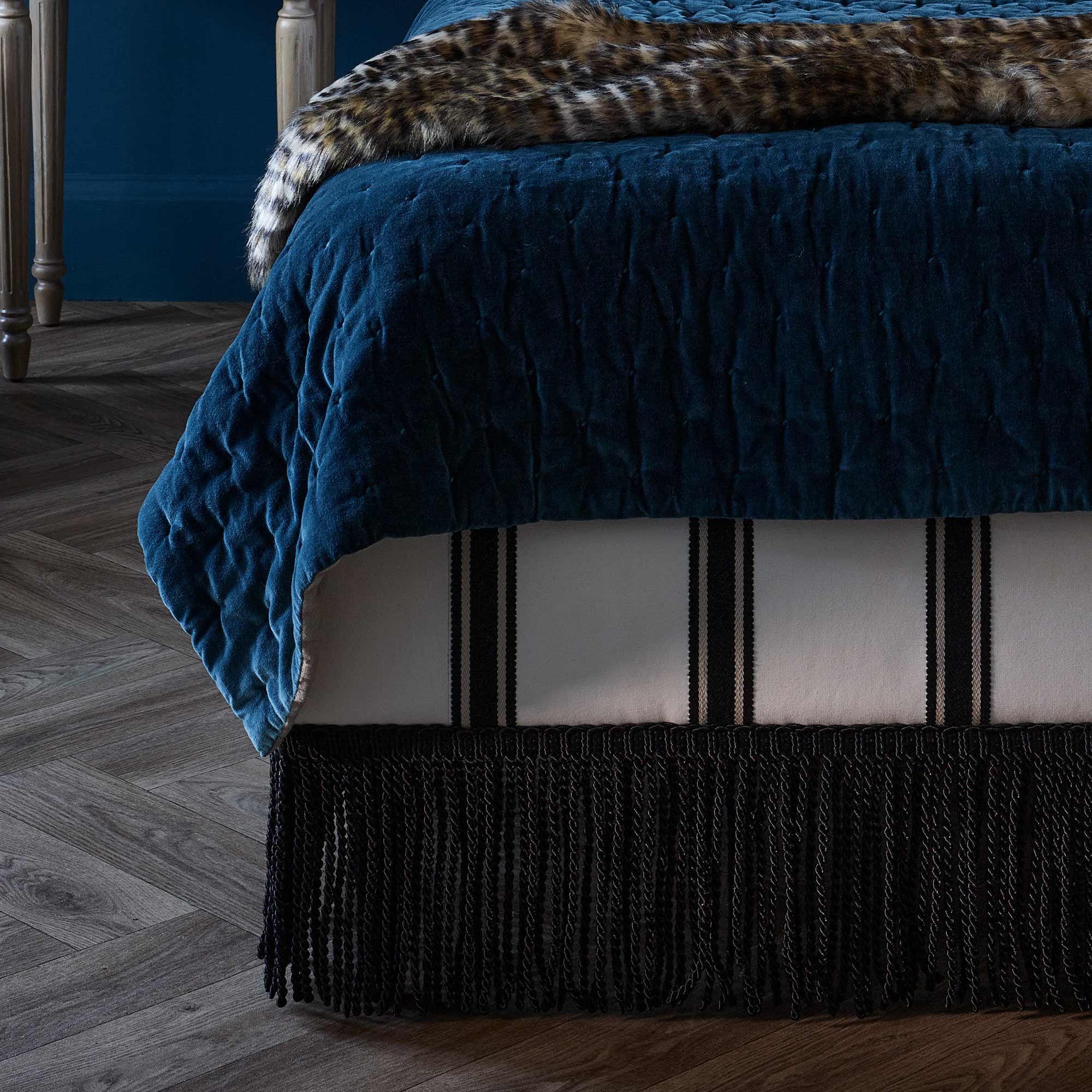 The Granville Stripe Upholstered Bed