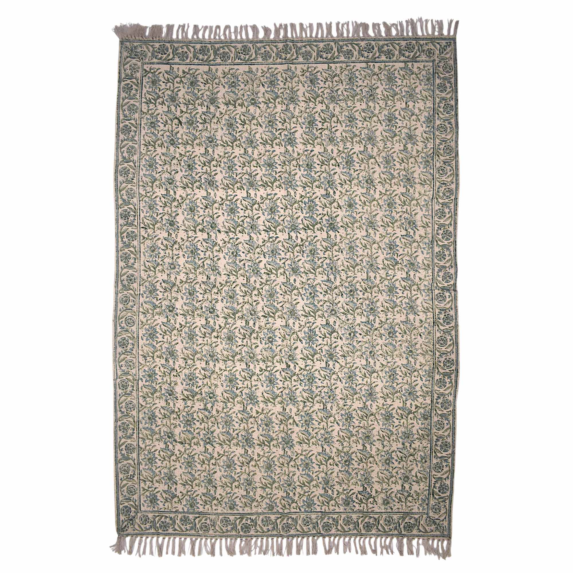 Botanical Handblock Rug