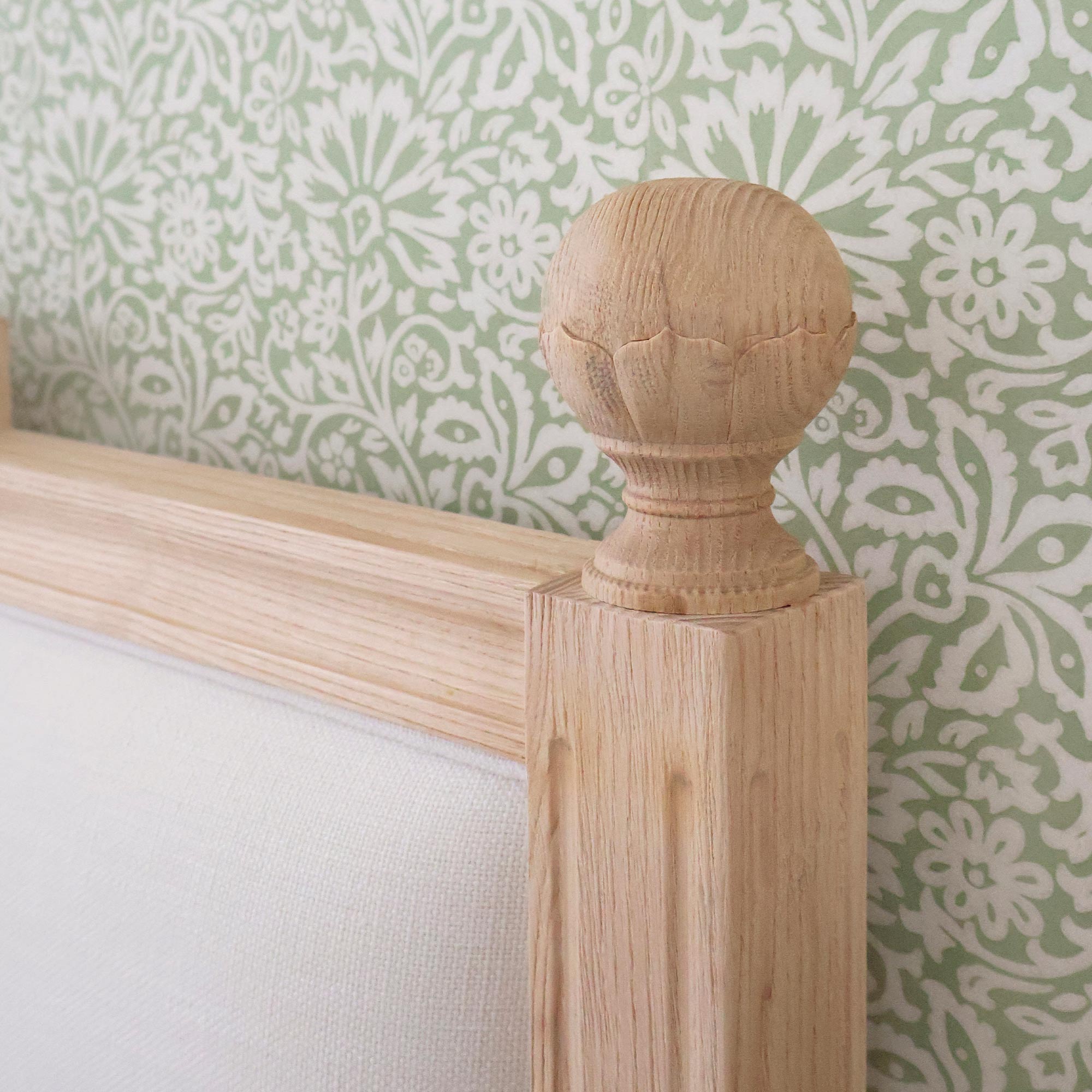 Gustavian Low Footboard Upholstered Bed