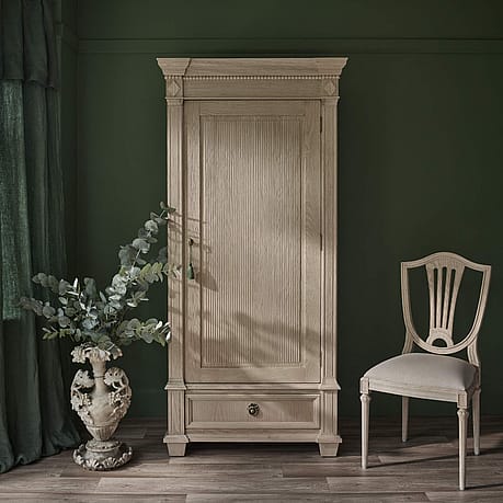 Gustavian Fluted Armoire  Gustavian Fluted Armoire