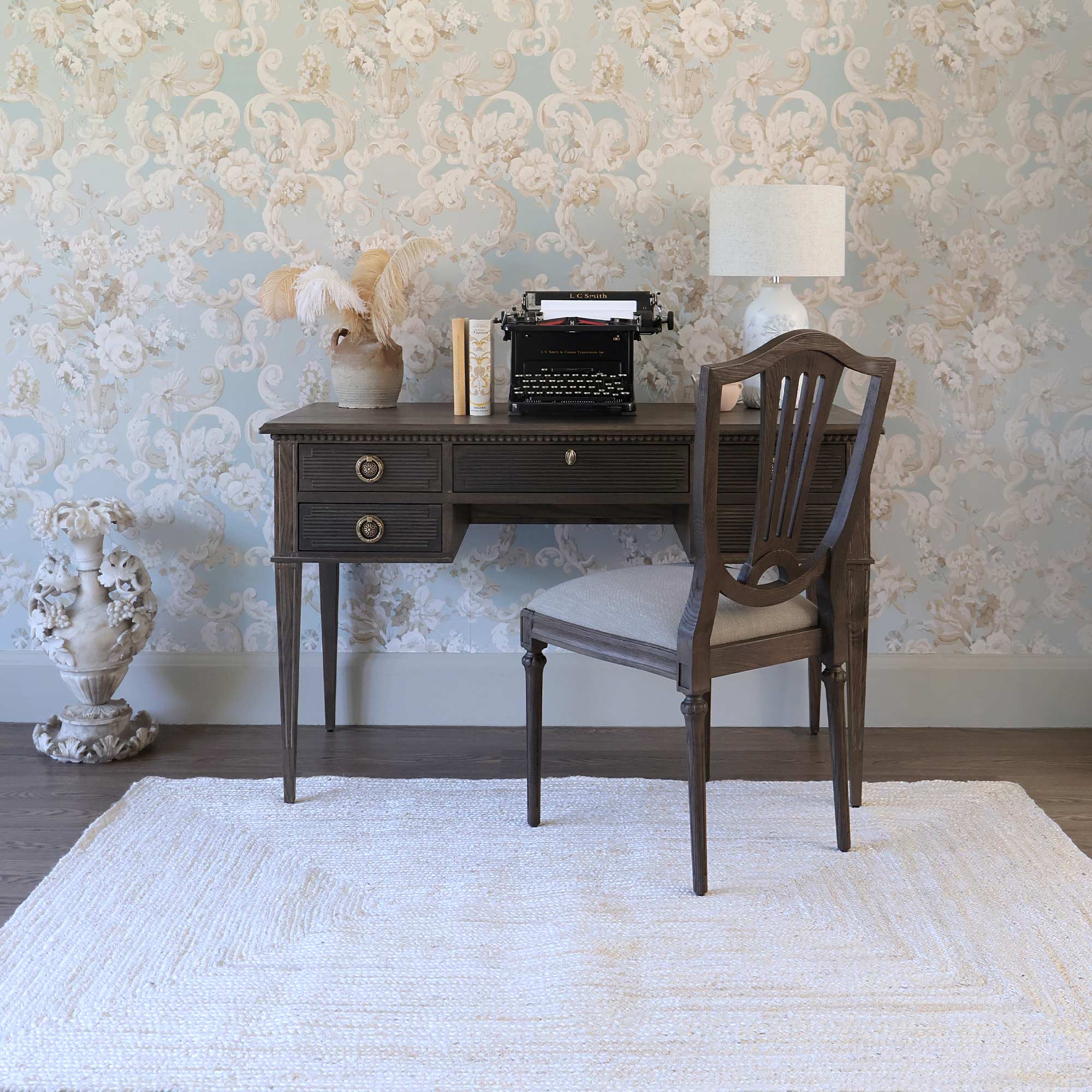 Gustavian Dark Writing Desk