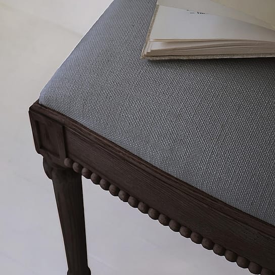 dark brown stool with grey cushion dark brown stool with grey cushion