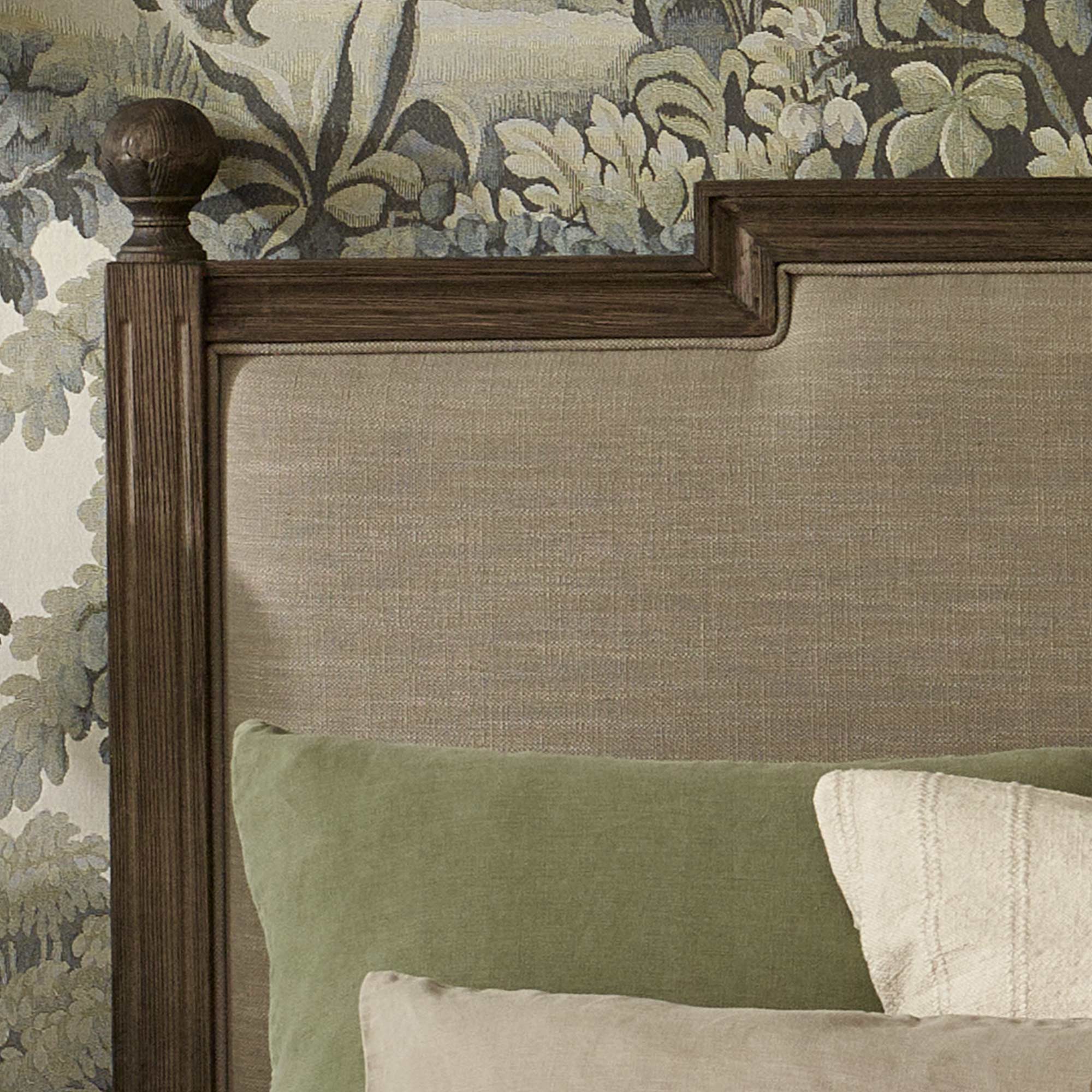 Fabric Sample for Gustavian Dark Upholstered Bed