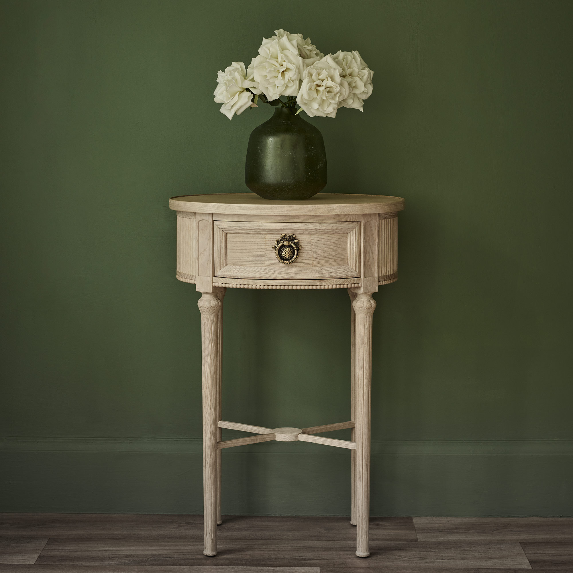 Gustavian Oval Nightstand