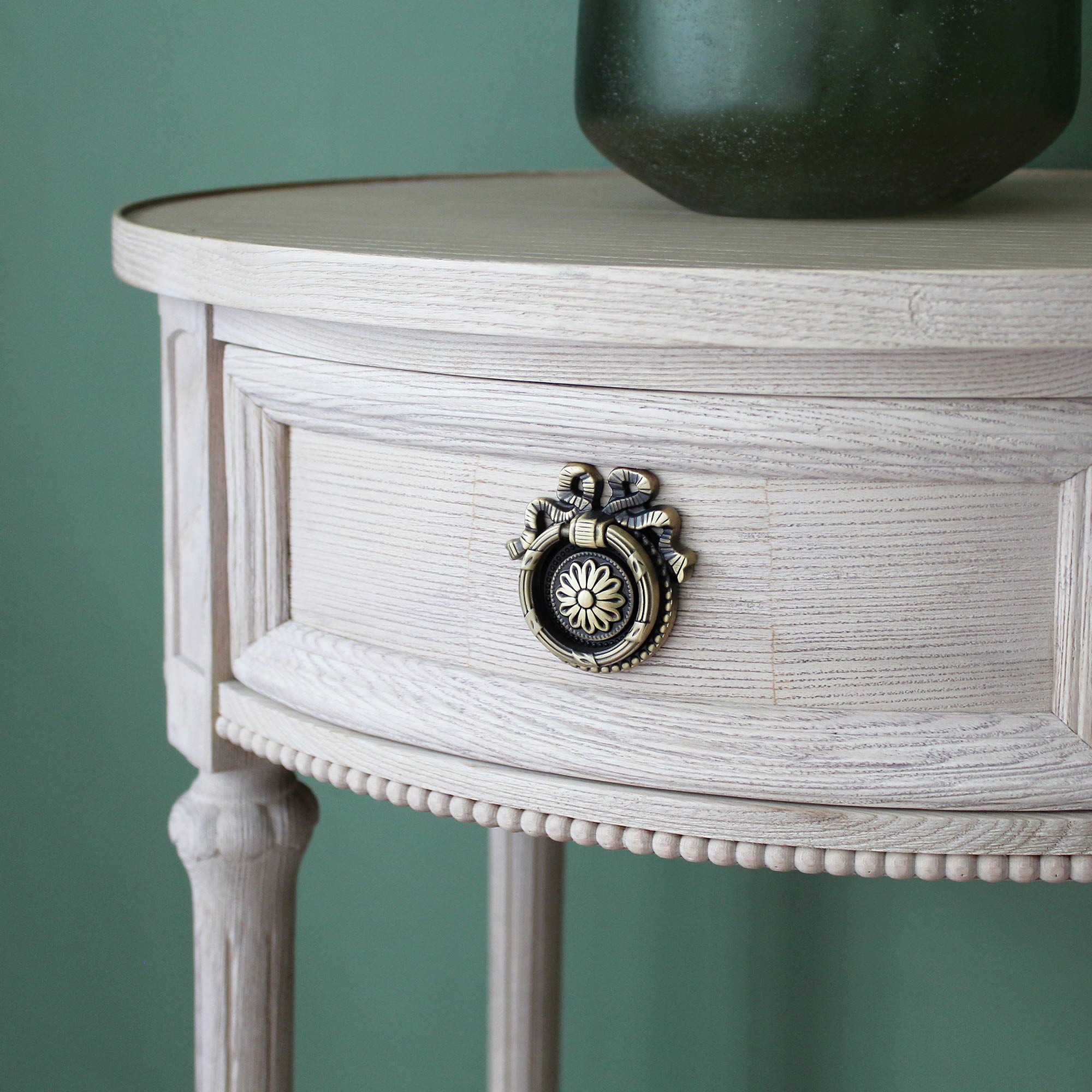 Gustavian Oval Nightstand