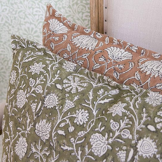 Cushion in Tones of Moss Green Cushion in Tones of Moss Green