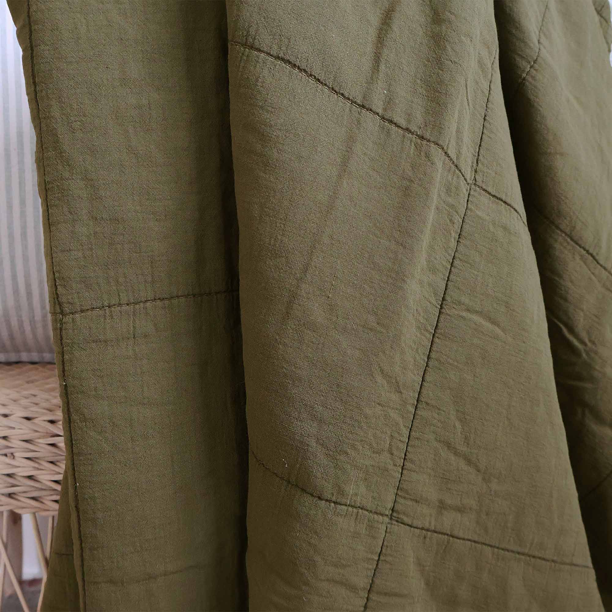 Hermione Bedspread in Moss Green
