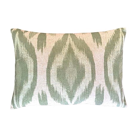 Green and Neutral Ikat Cushion Green and Neutral Ikat Cushion