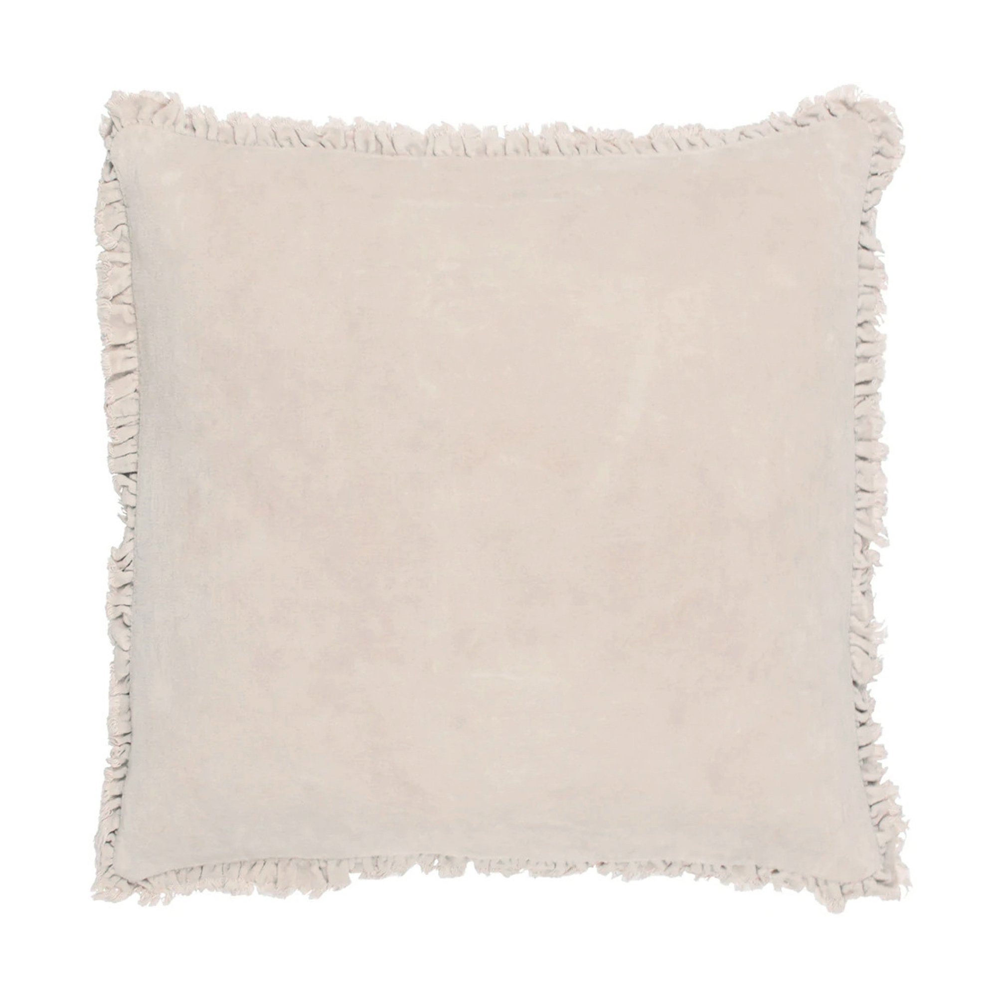 Cushion With Ruffled Edges And A Lightly Frayed Trim