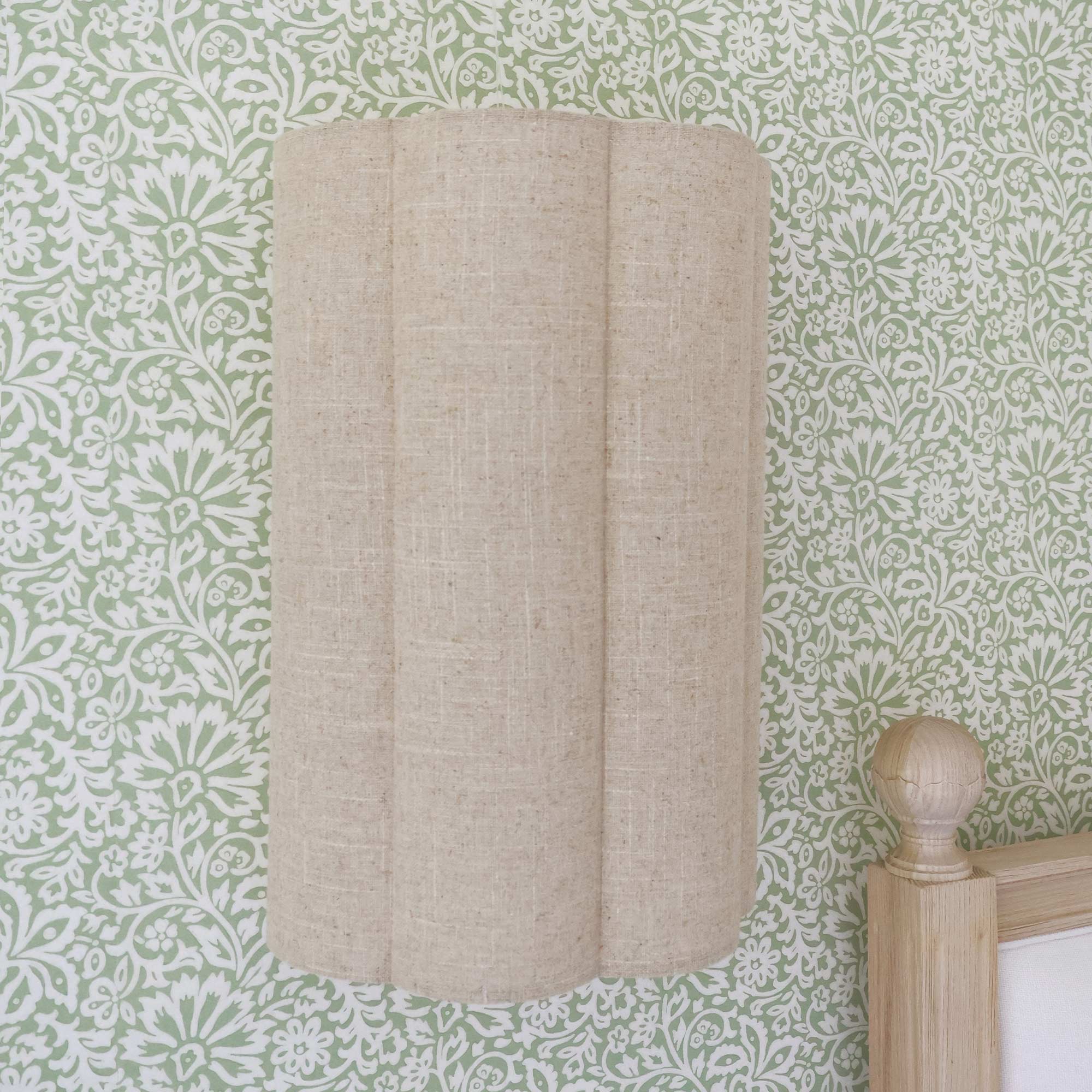 Linen Scalloped Wall Light 