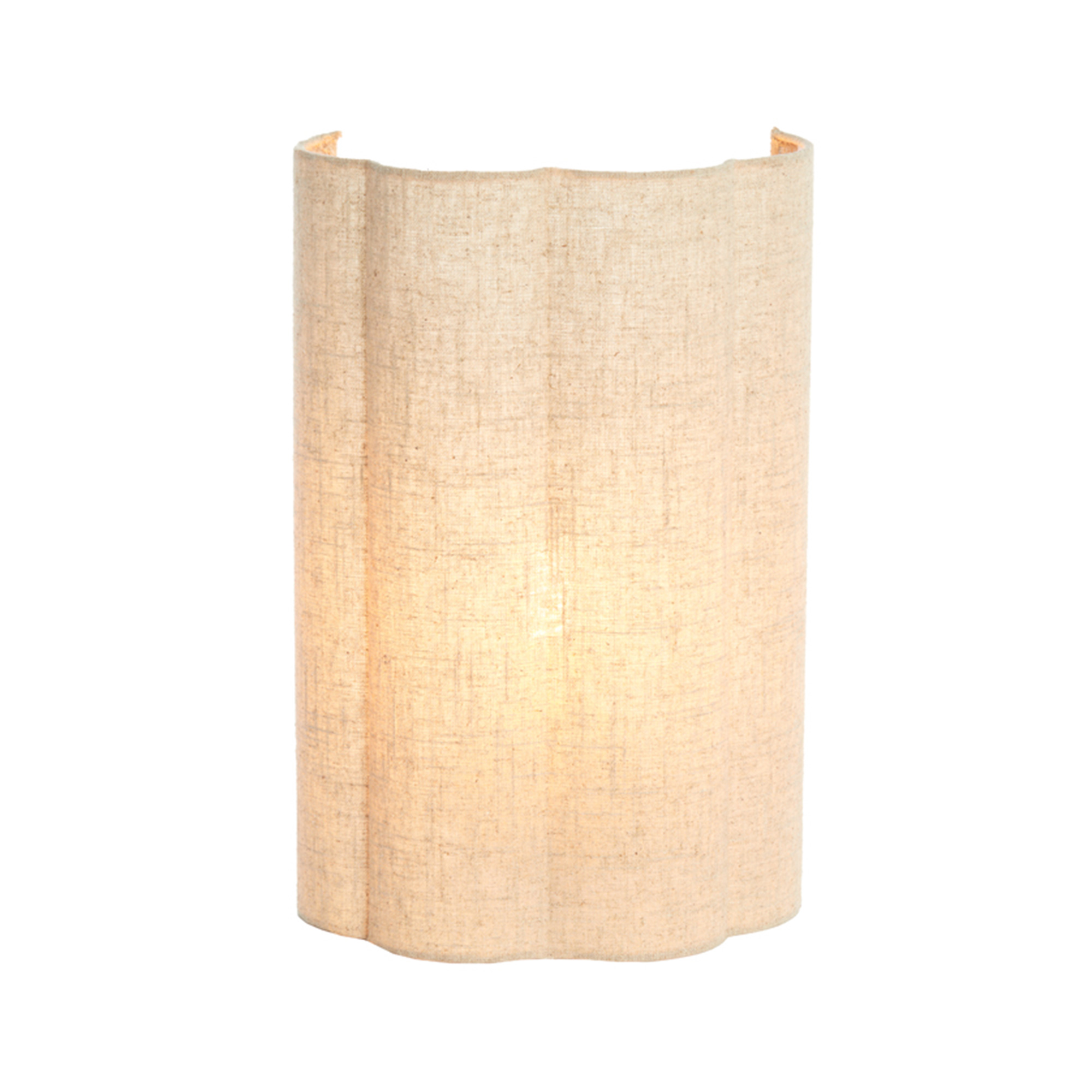 Linen Scalloped Wall Light