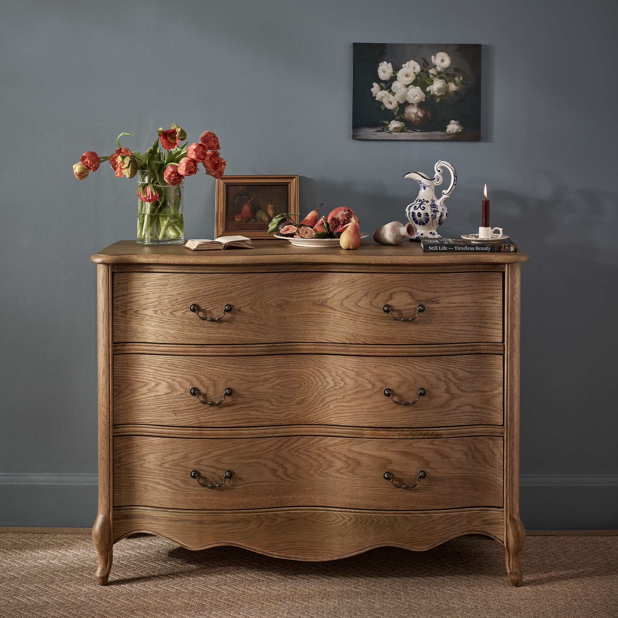 Love Story Solid Oak Three Drawer Chest