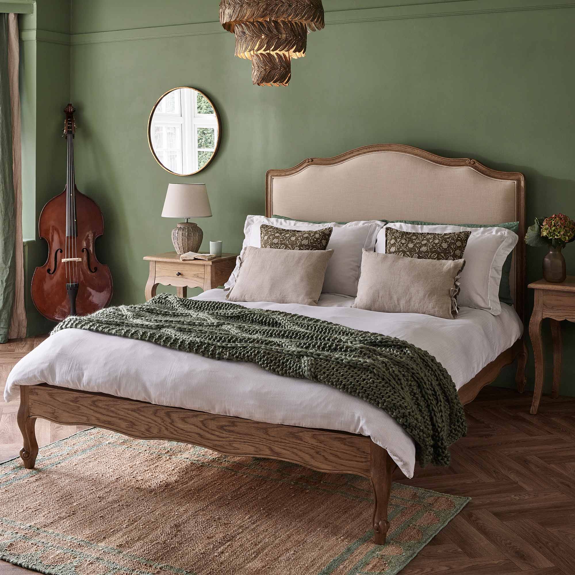 Love Story Natural Linen Upholstered Bed