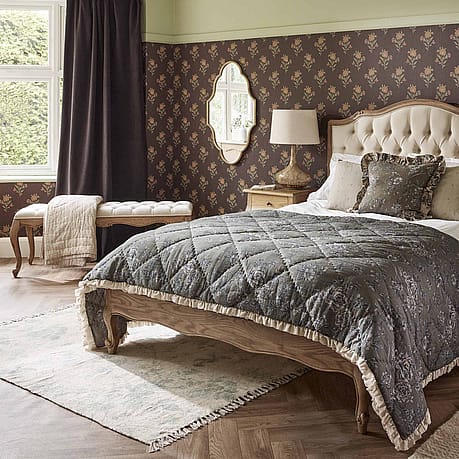 Love Story Taupe Velvet Bench Love Story Taupe Velvet Bench