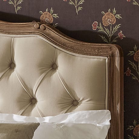 Love Story Taupe Velvet Buttoned Upholstered Bed Love Story Taupe Velvet Buttoned Upholstered Bed