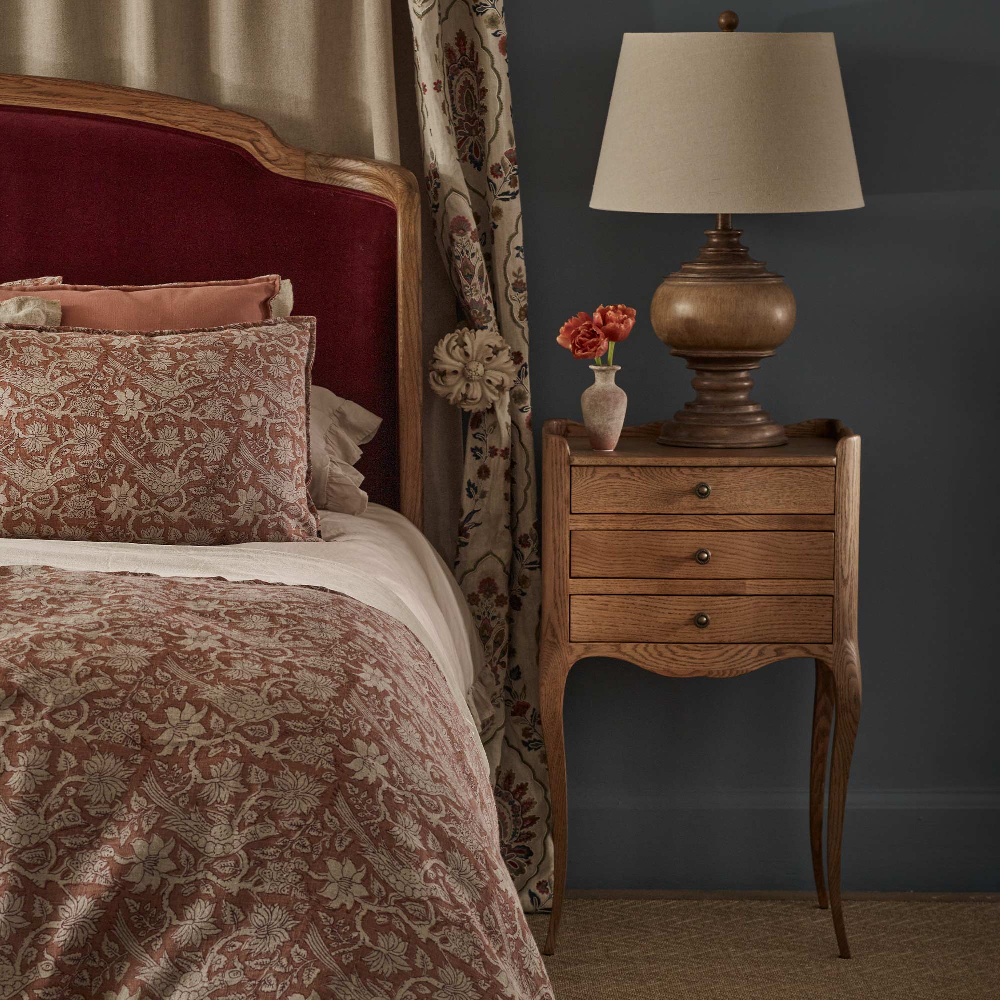 Love Story Petite Three Drawer Solid Oak Chest