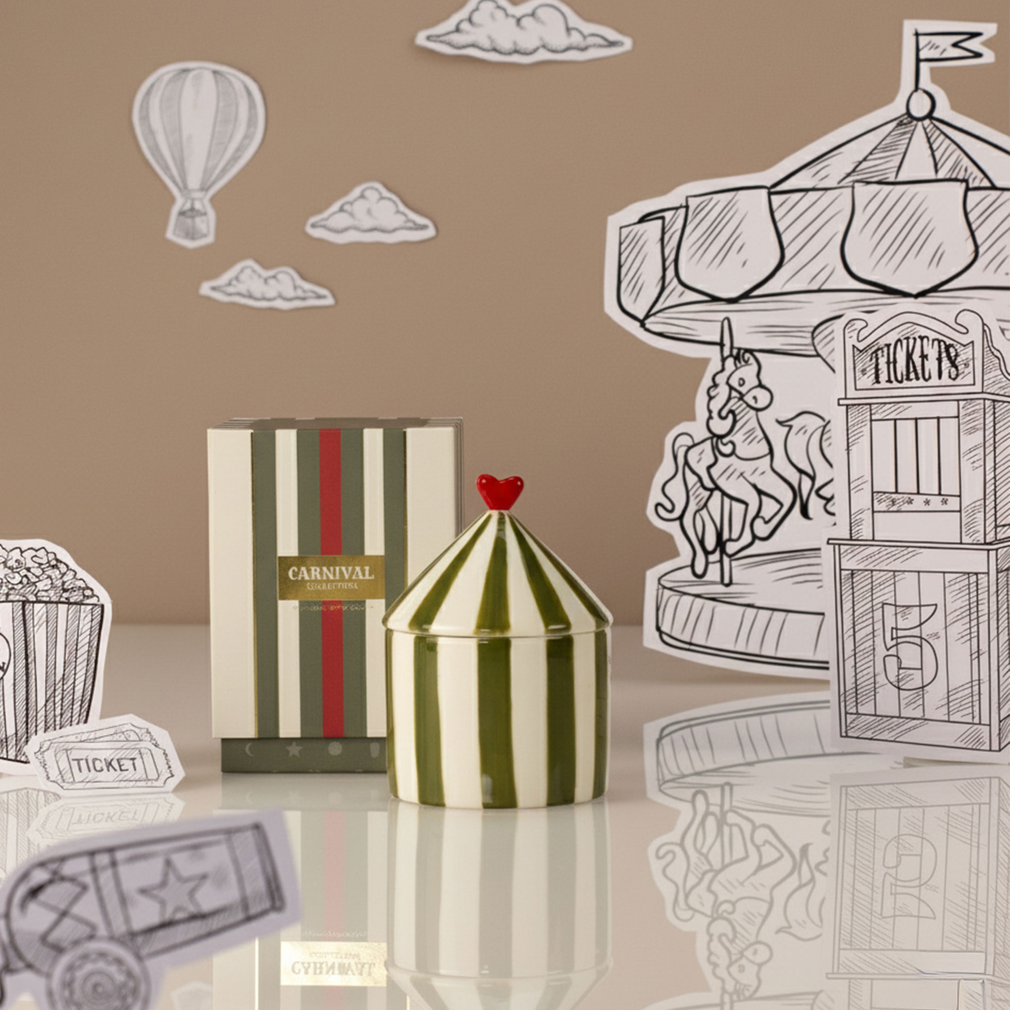 Tomato Leaf Striped Candle