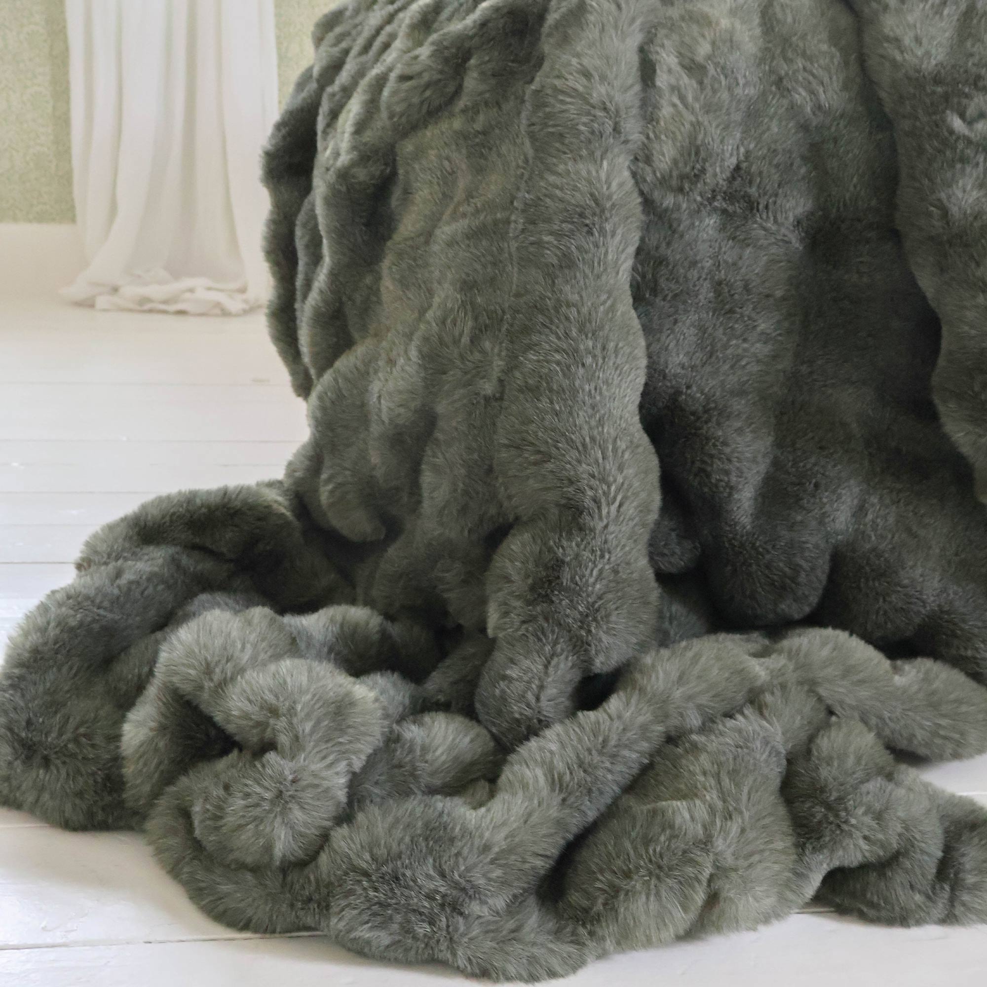 Eucalyptus Faux Fur Throw