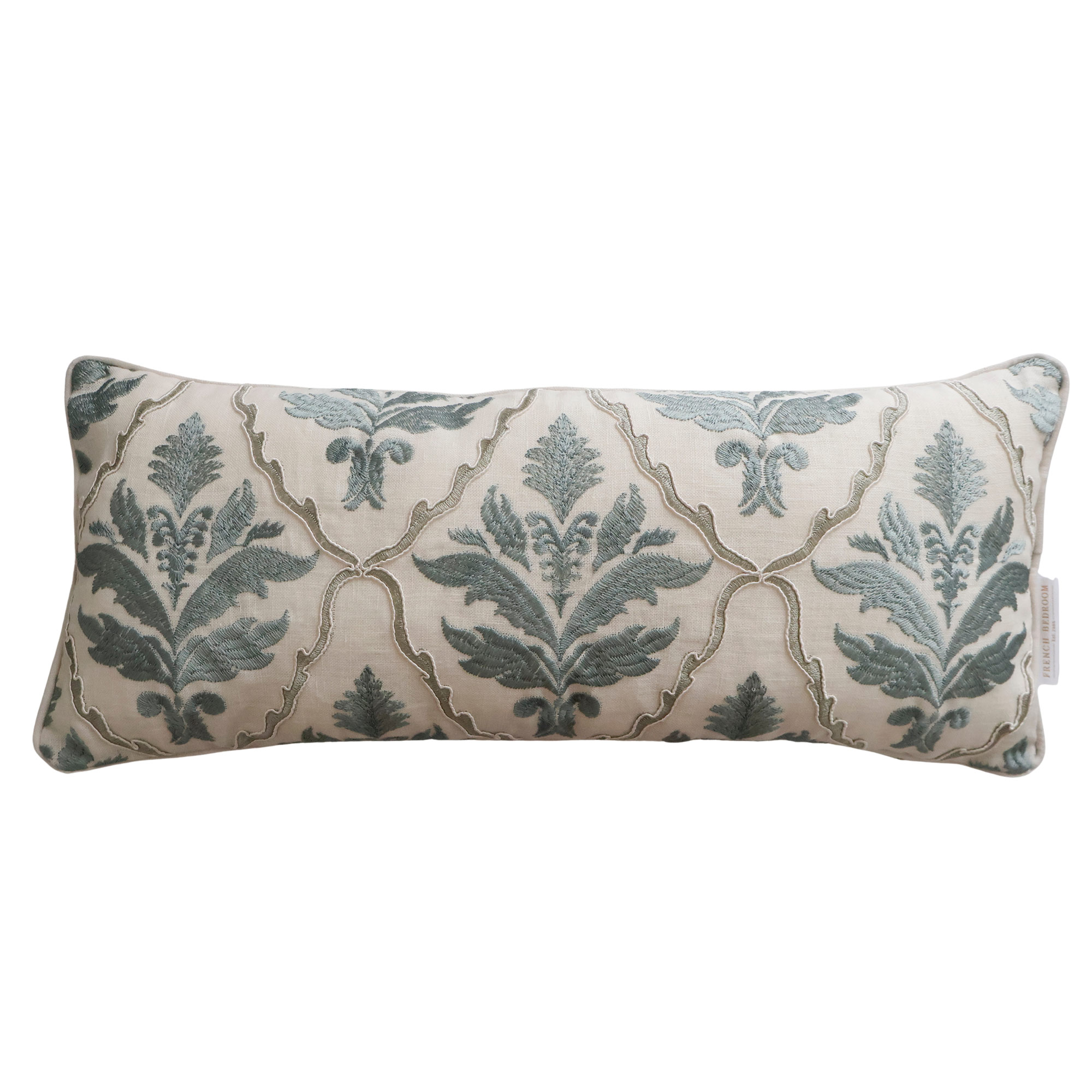 Embroidered Trellis Boudoir Cushion