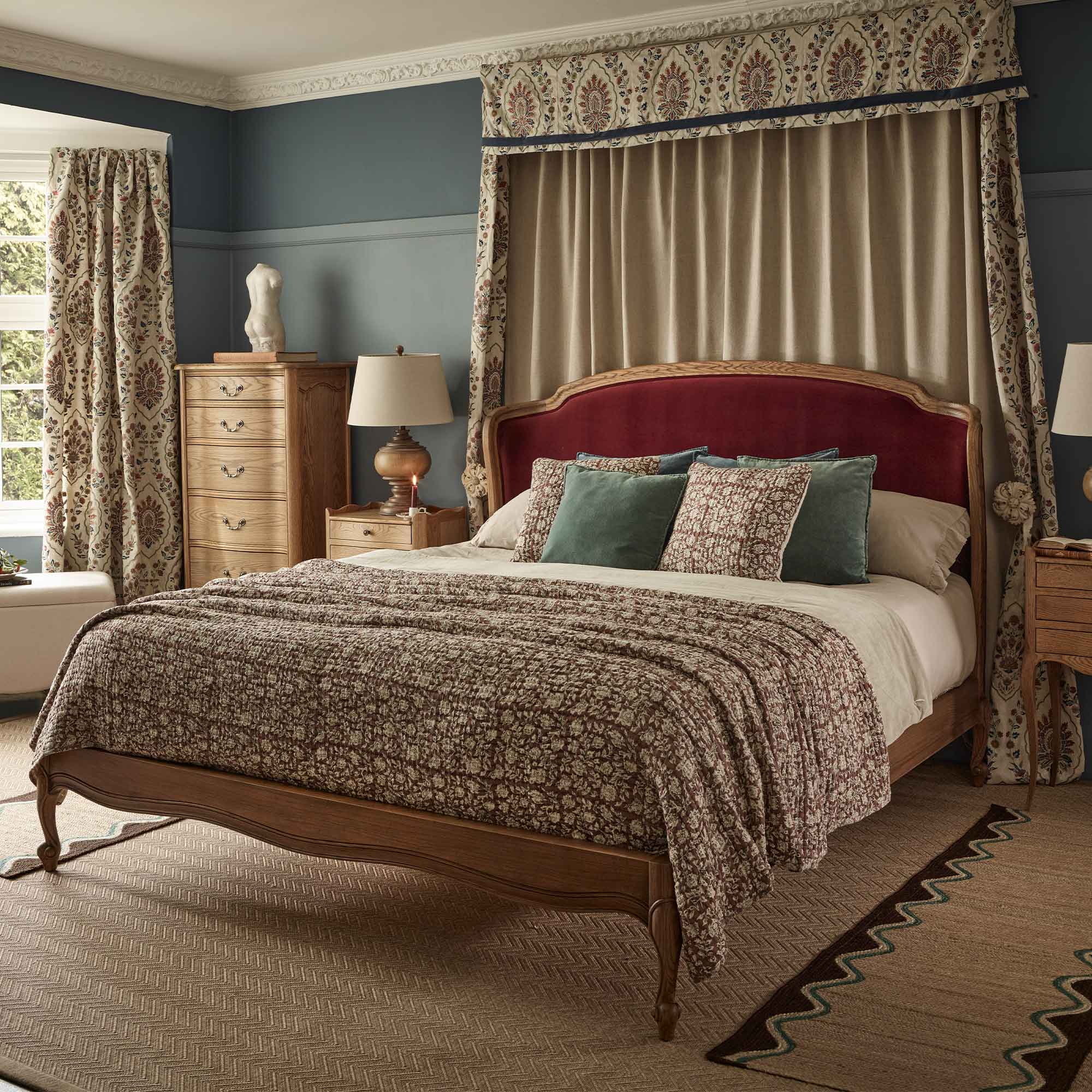 Jaipur Terracotta Handblocked Bedspread