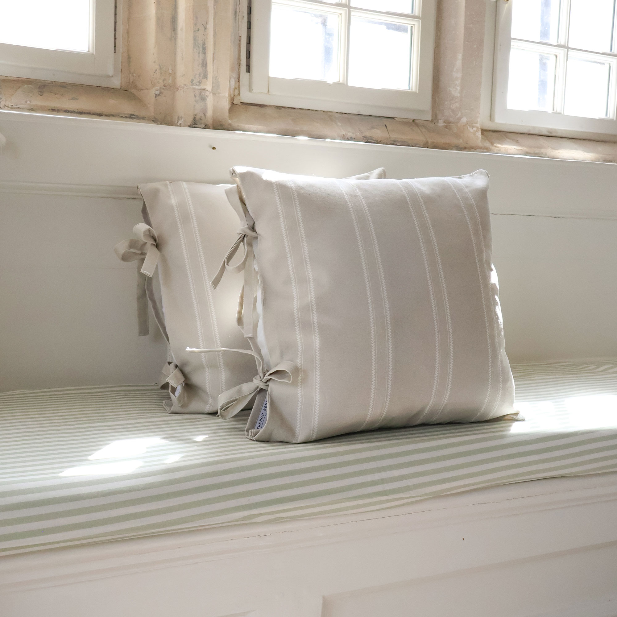 Odette Oatmeal Square Cushion 