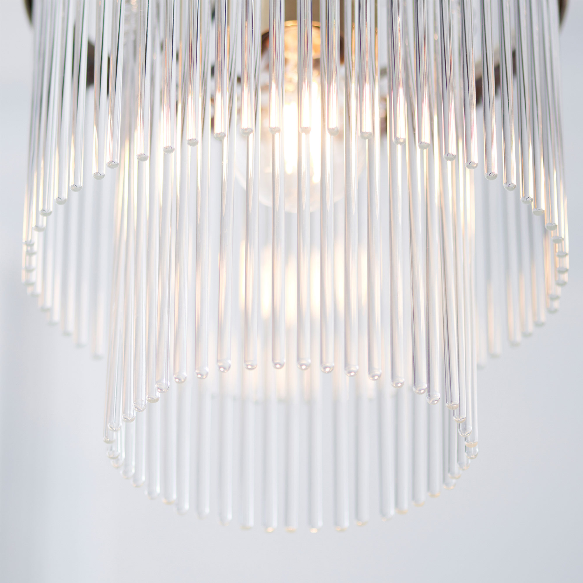 Glass Pendant Light with Antiqued Brass Detail