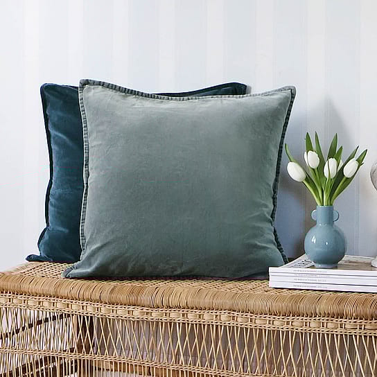 Velvet Cushion in Light Blue Velvet Cushion in Light Blue