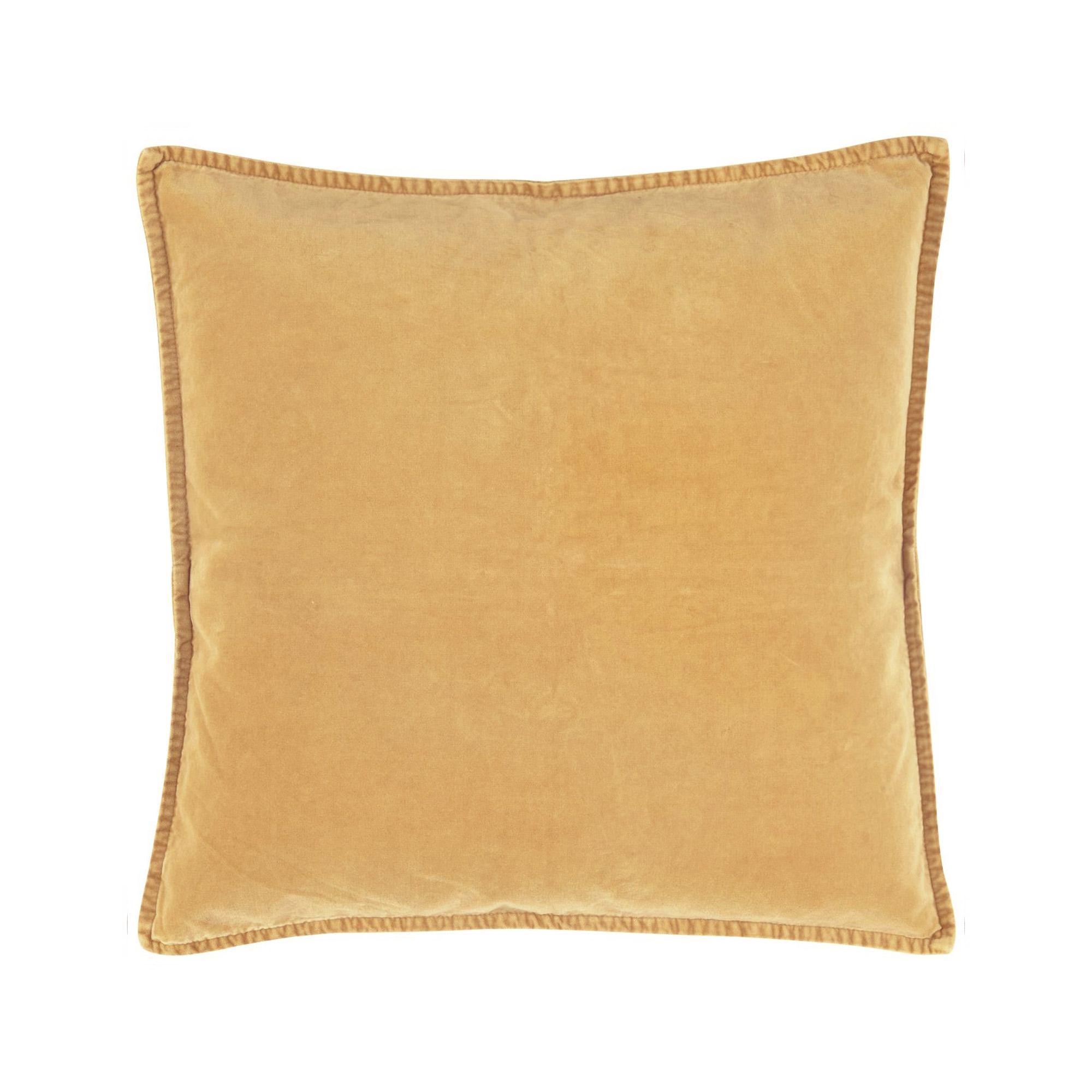 yellow velvet cushion 