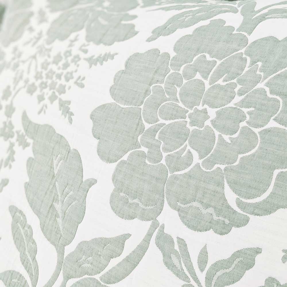 Sage Green Damask Floral Cushion Cover