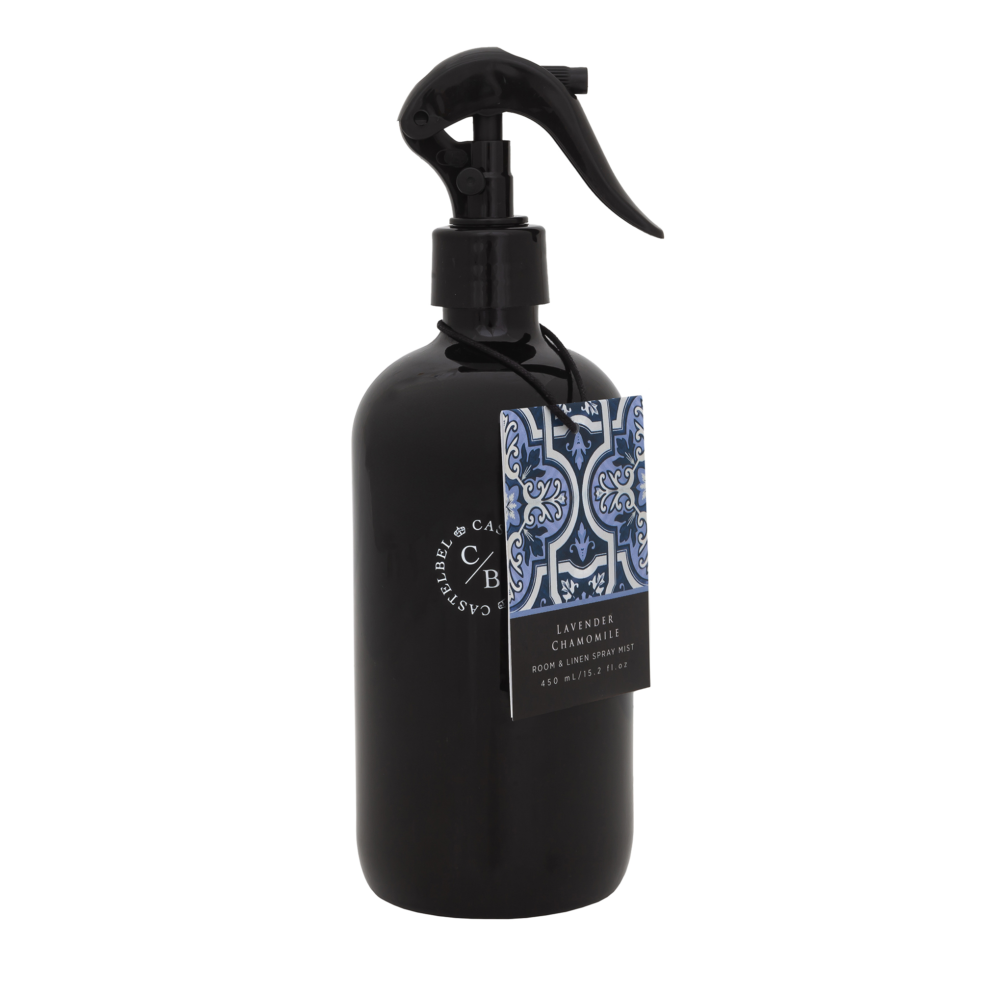 Black Fragrance Bottle with White Writing 
