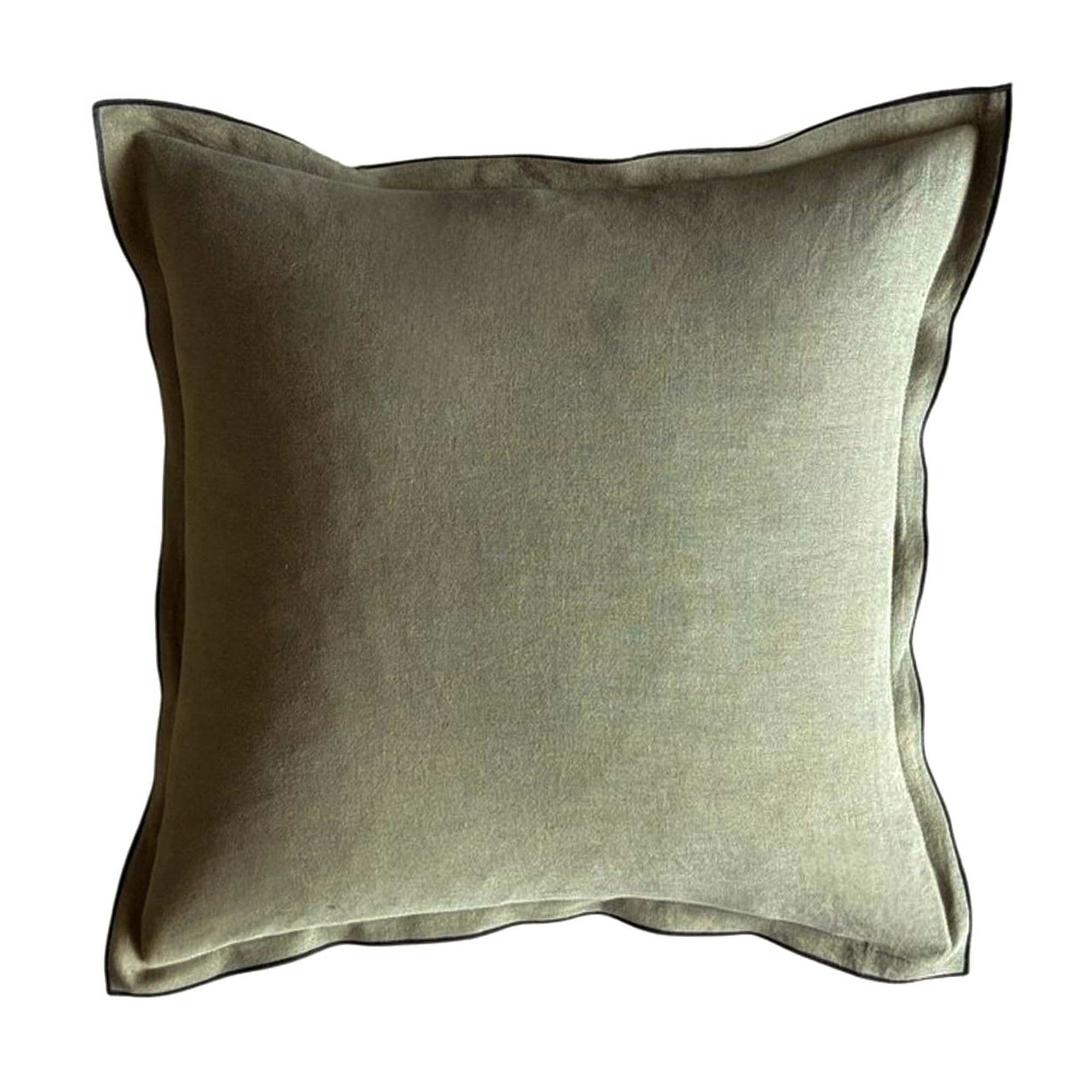 Olive Green Linen Cushion