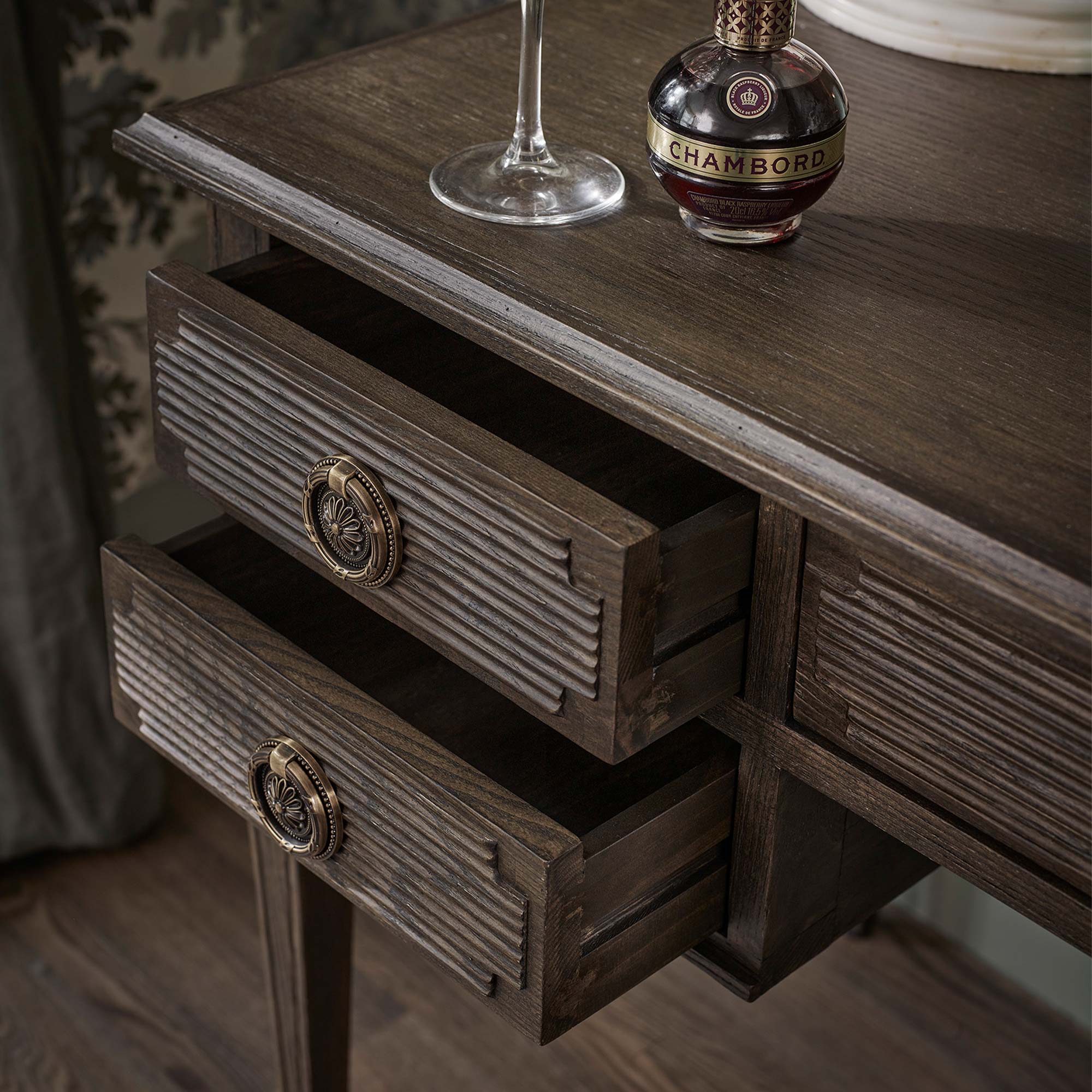 Gustavian Dark Dressing Table