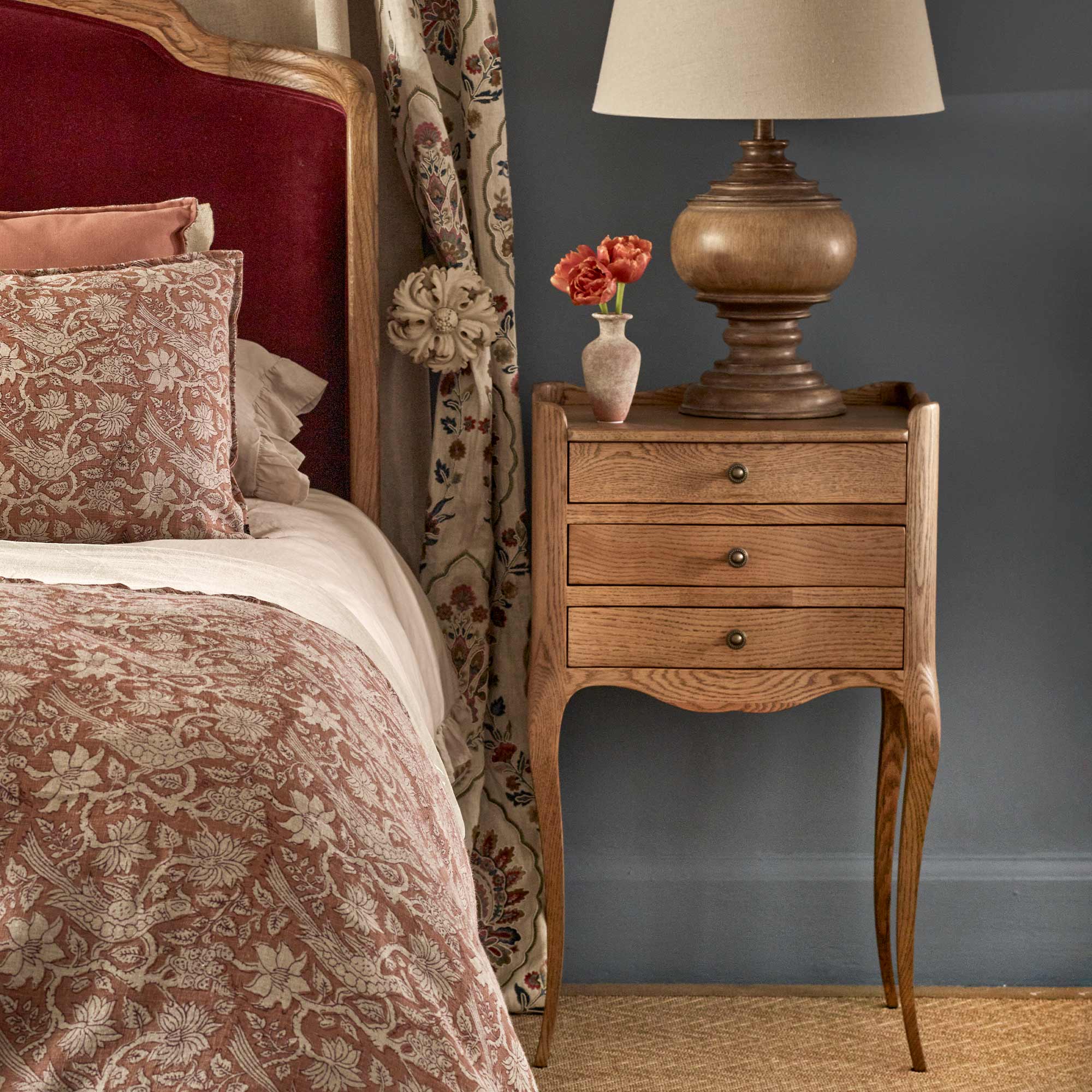 Love Story Petite Three Drawer Solid Oak Chest