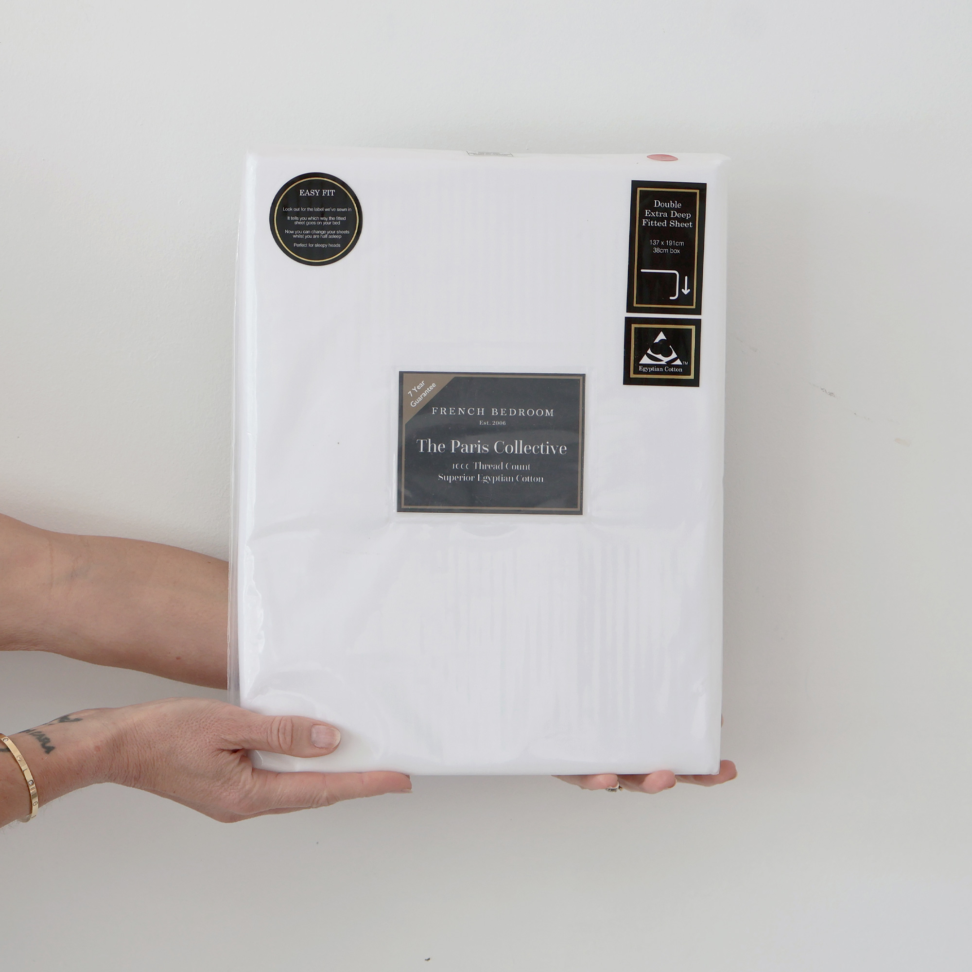 The Paris Collective 1000TC Egyptian Cotton Fitted Sheet