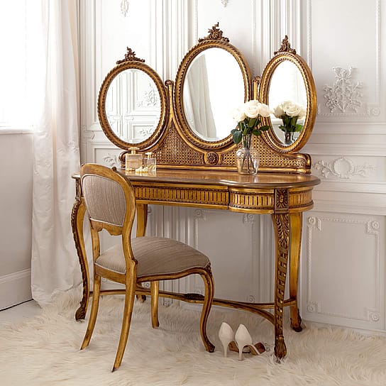Palais de Versailles Gold Gilt Dressing Table Louis Style French