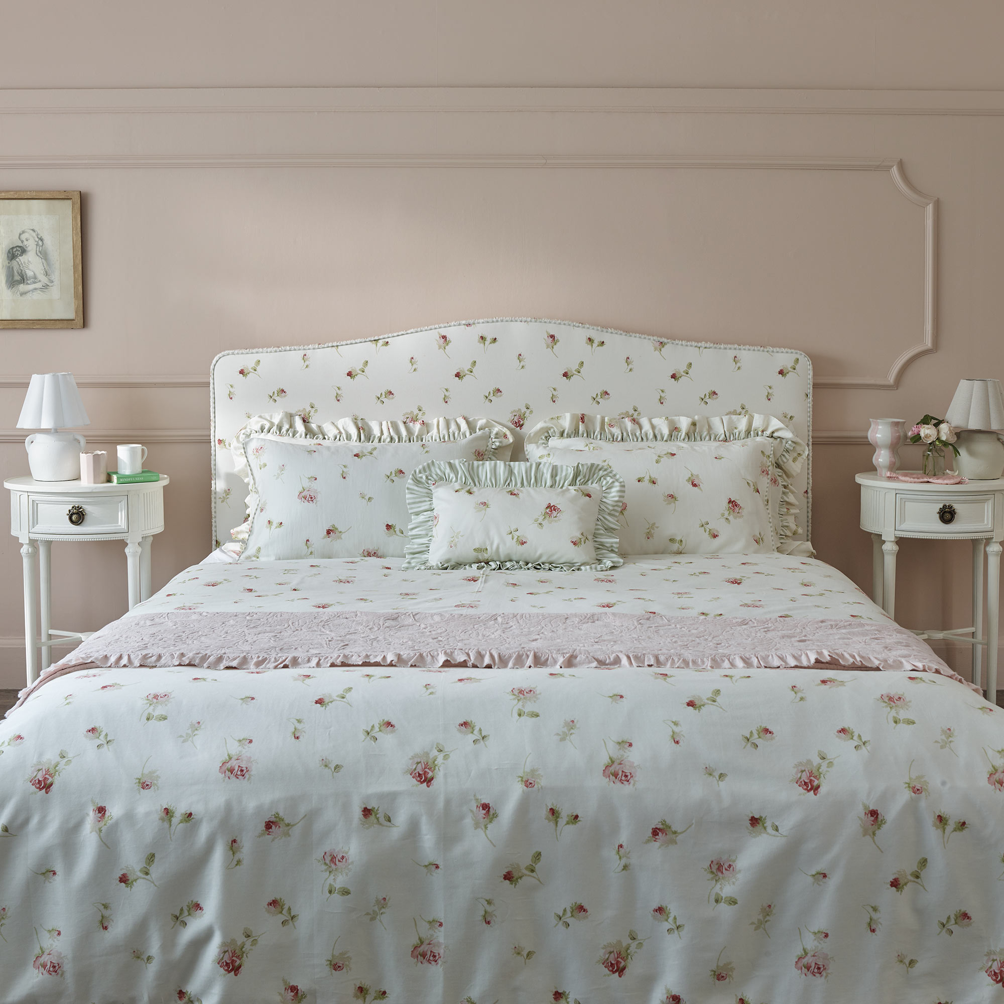 Nostalgic Rose Boudoir Ruffle Cushion