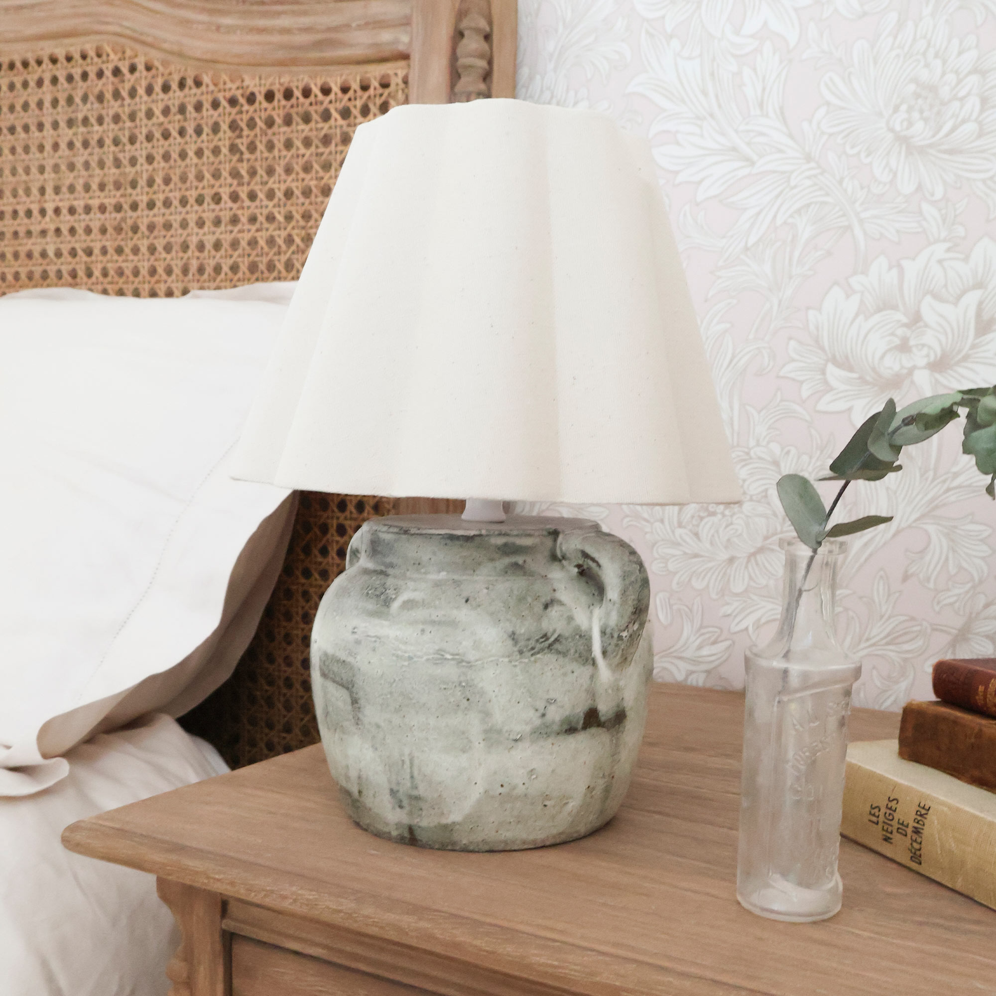 Pair of Bijou Bisous Lamps in Mottled Potter