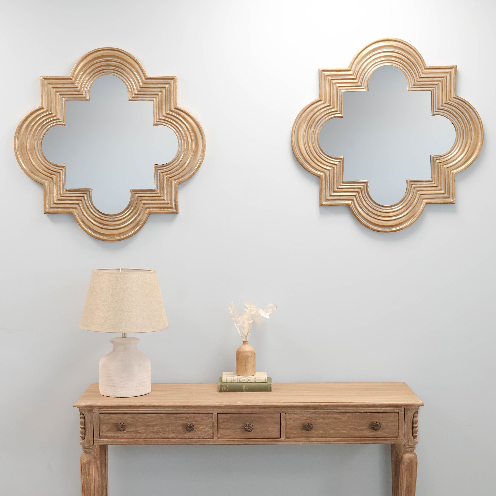 Pair of Quatrefoil Wall Mirrors