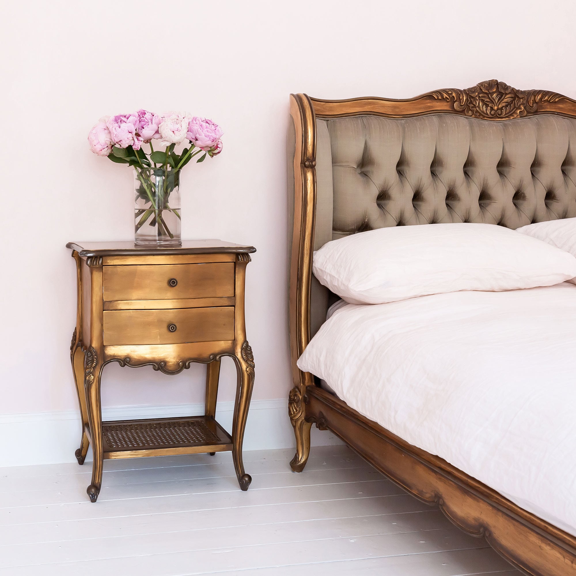 Palais de Versailles Gold Bedside Table