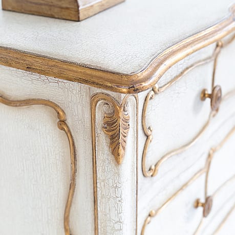 Palais Royal Ivory & Gold French Chest of Drawers Palais Royal Ivory & Gold French Chest of Drawers