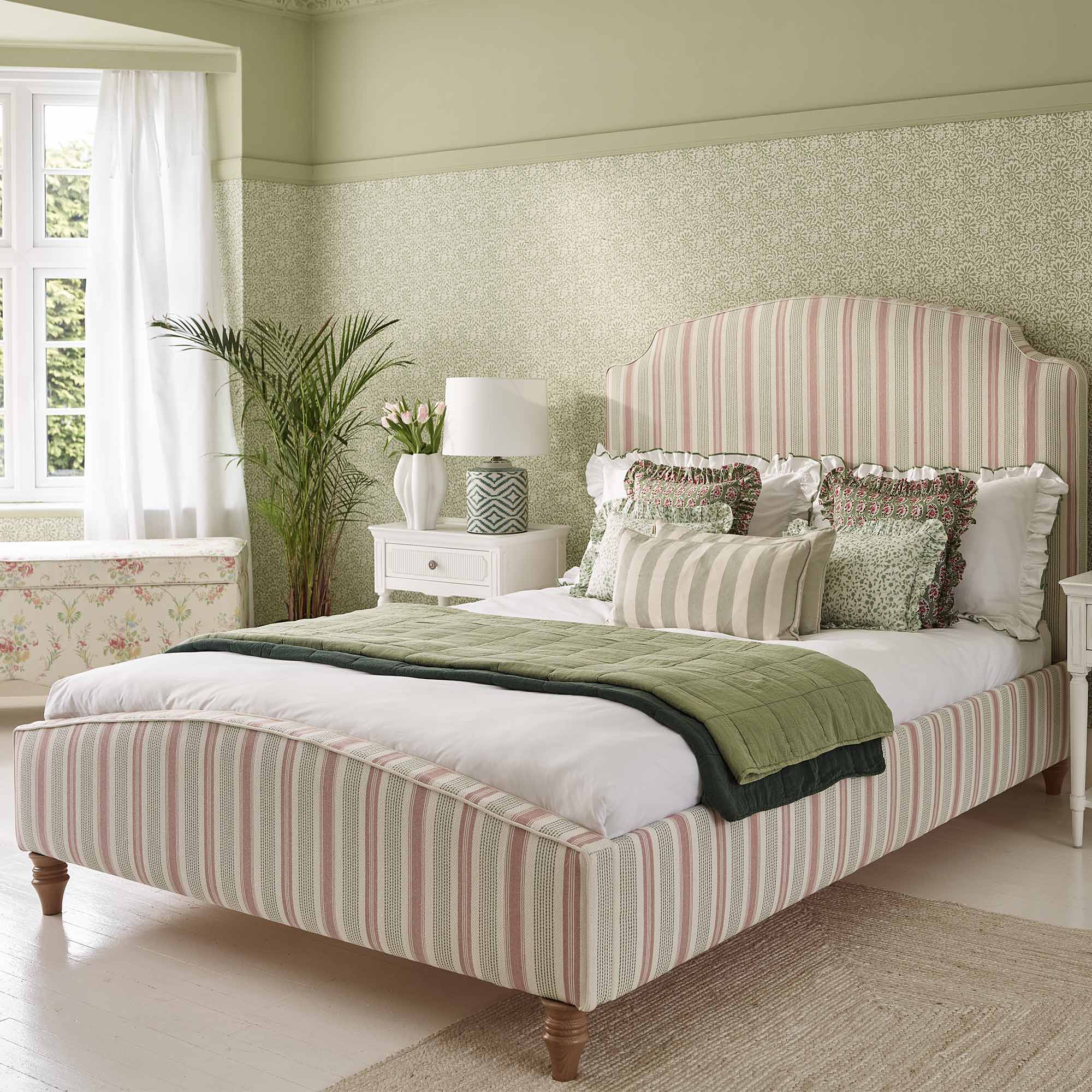Pavilion Garden Stripe Upholstered Bed