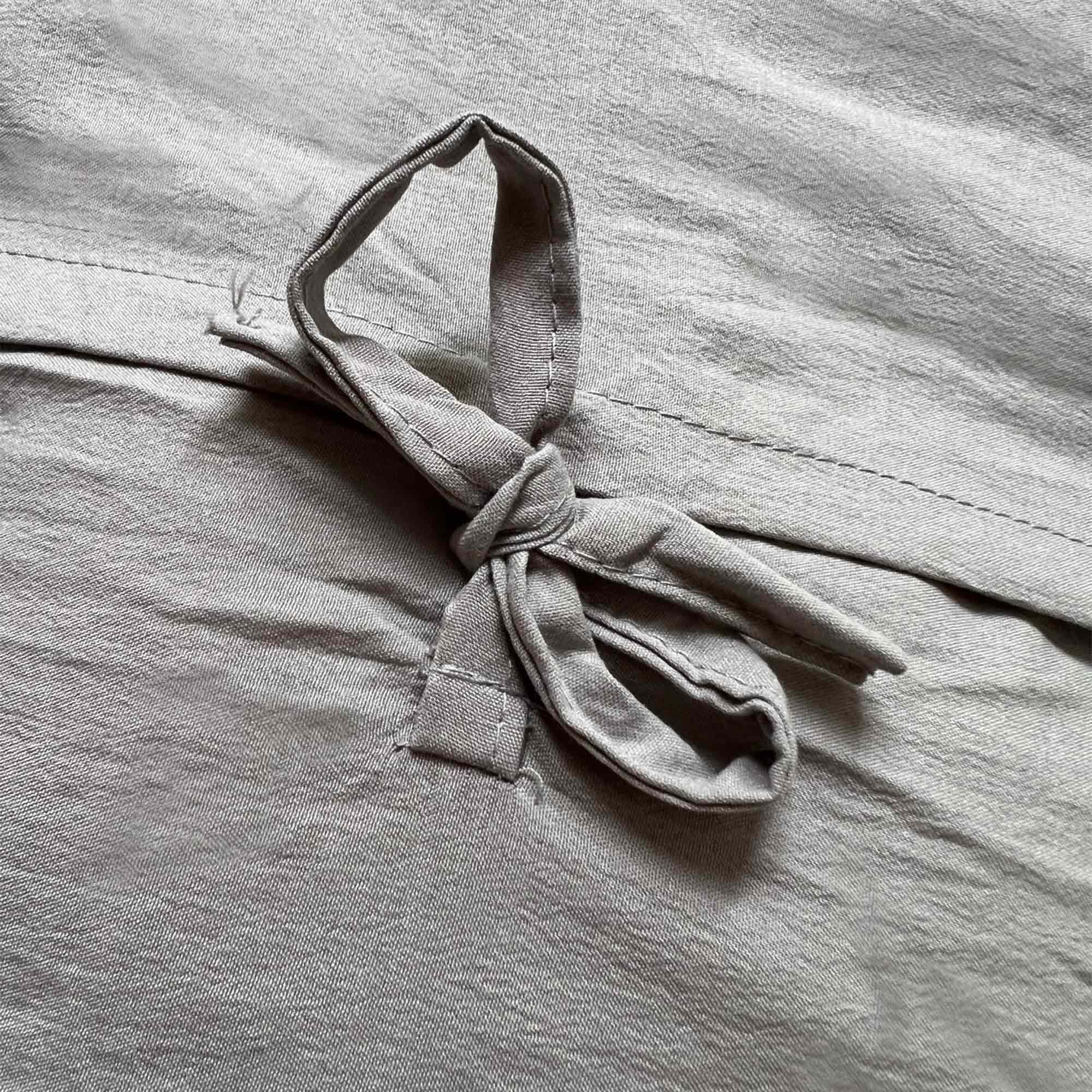 Peachskin Large Quilted Cushion Cover in French Grey