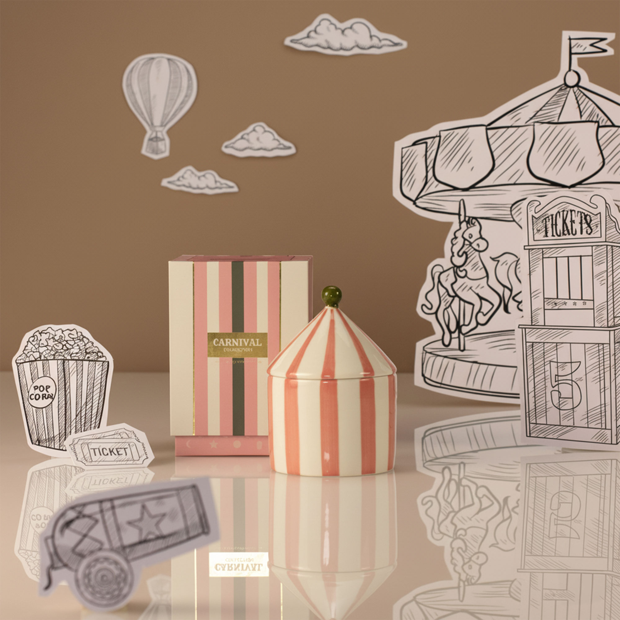 Fig & Neroli Striped Candle