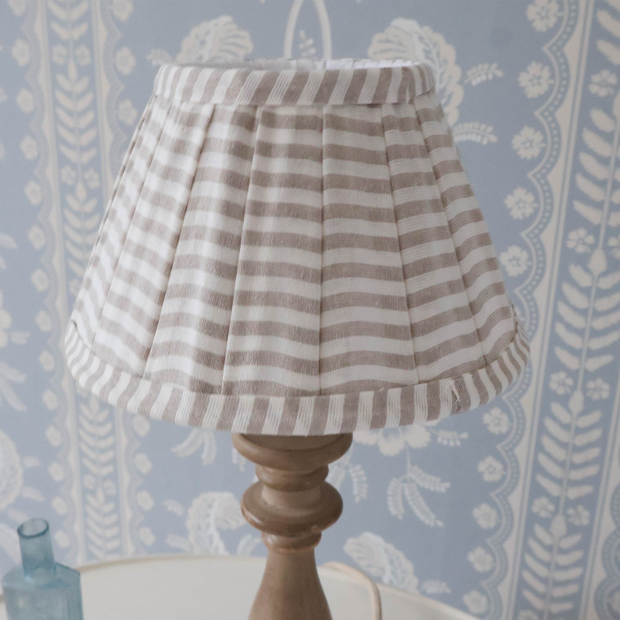 Petite Stripe Wooden Table Lamp
