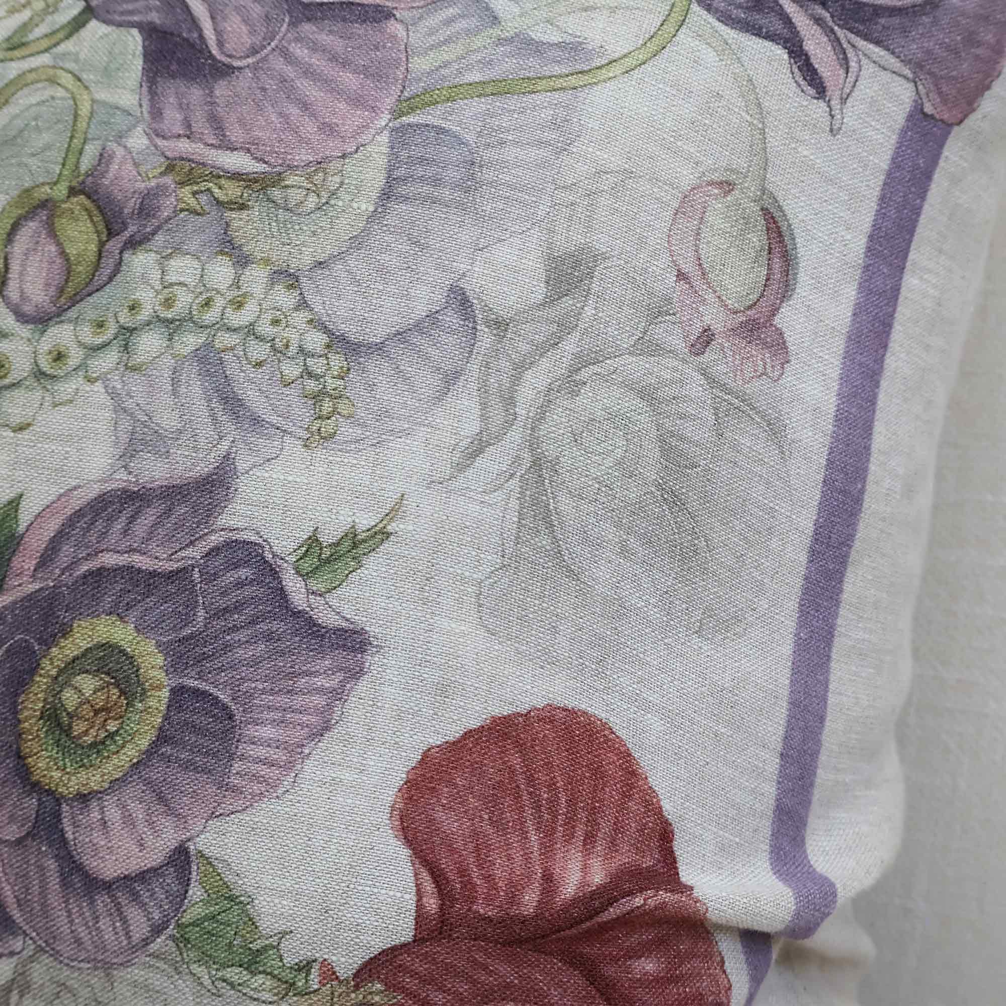 Fields of Poppies Linen Bedspread in Purple
