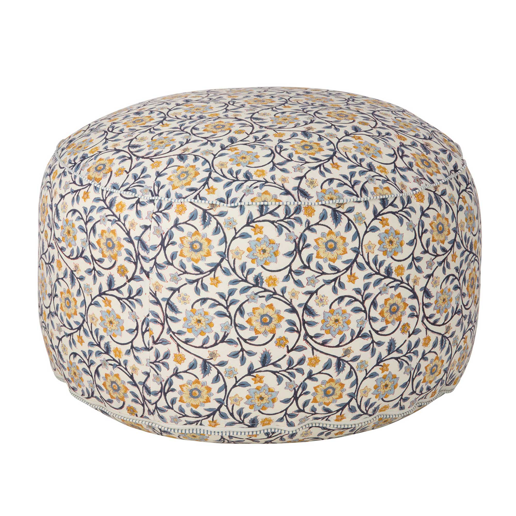 Raj Indigo Pouffe