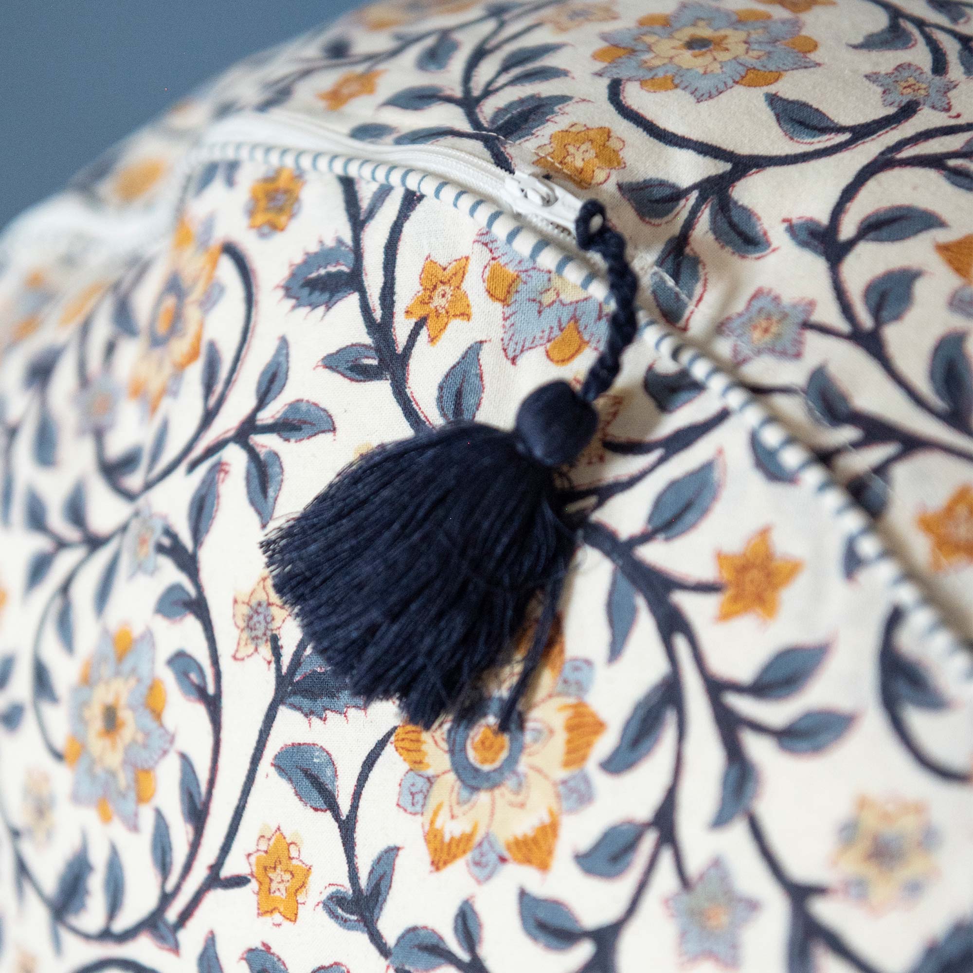 Raj Indigo Handblocked Pouffe