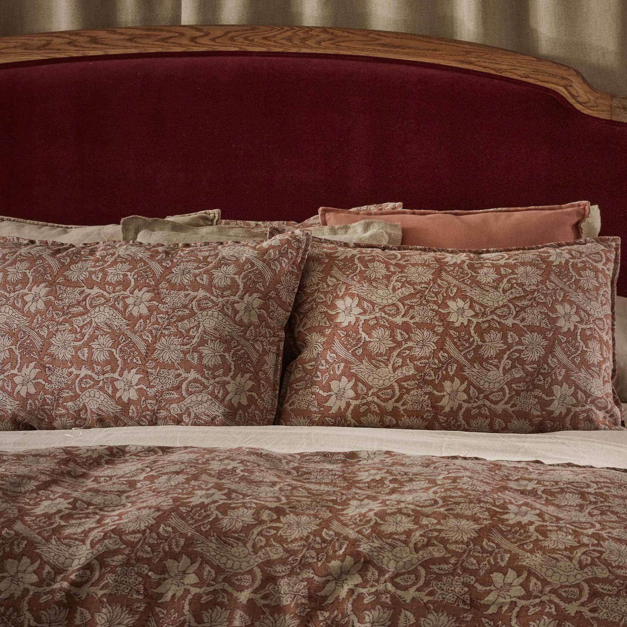 Sonsie Linen Cushion in Terracotta