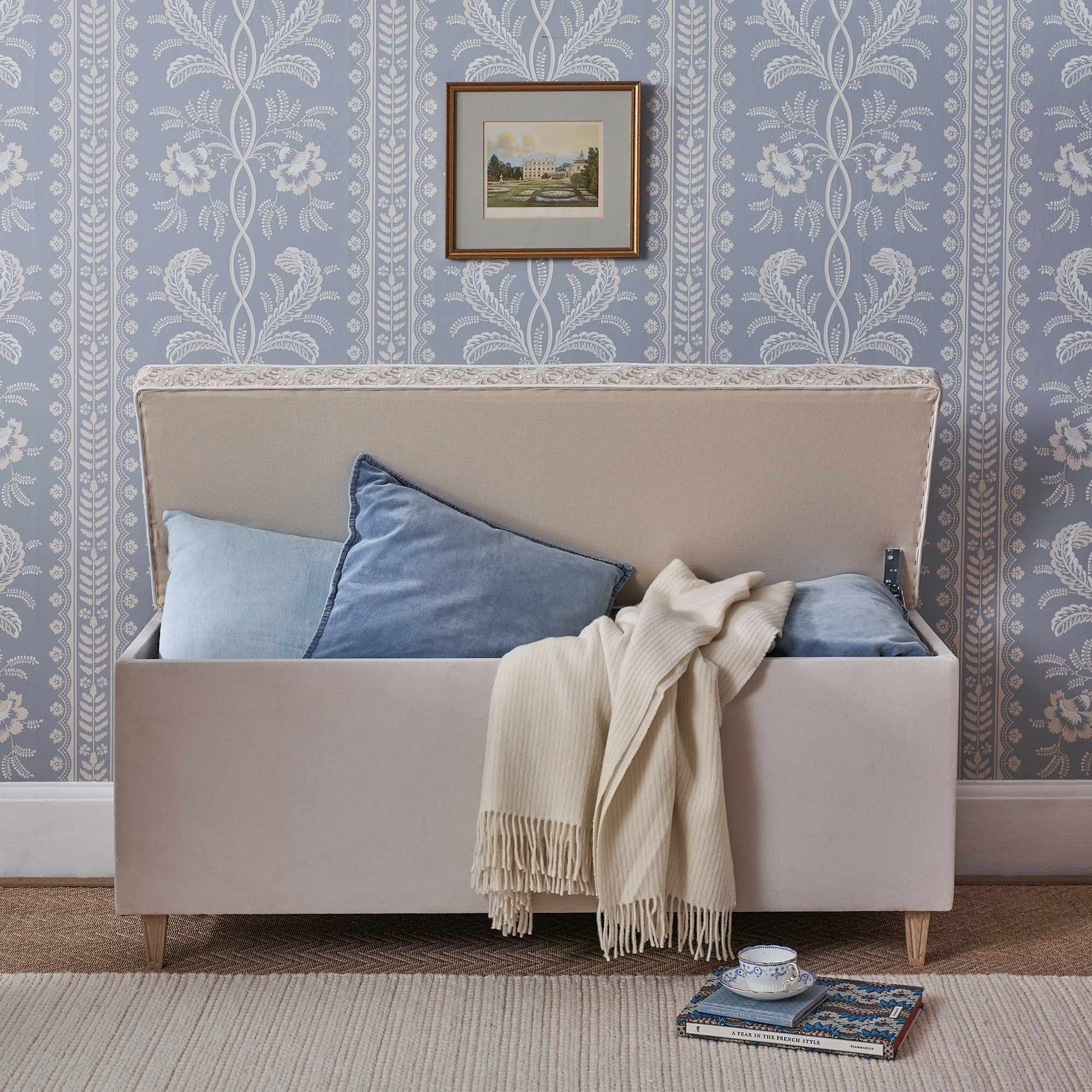 Cloud Dreamer Velvet Upholstered Ottoman