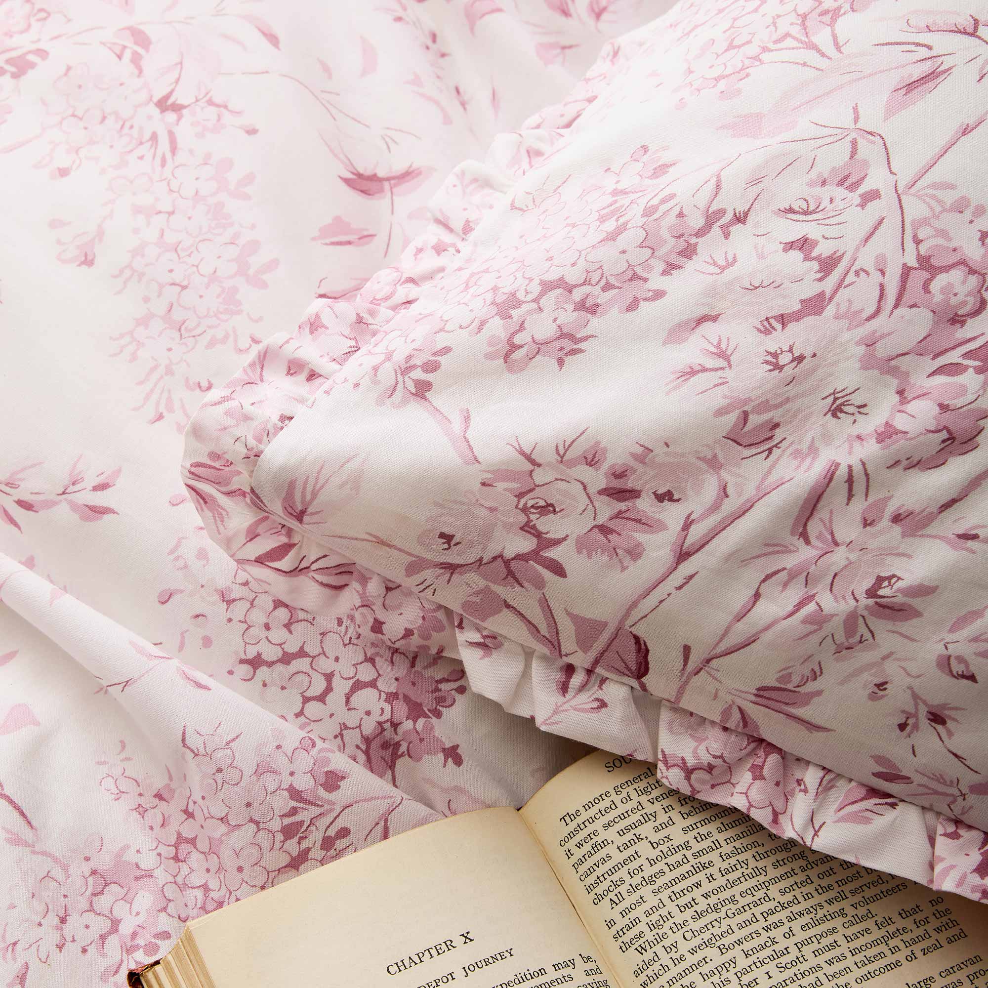 100% Cotton Dusky Rose Bed Linen Set 